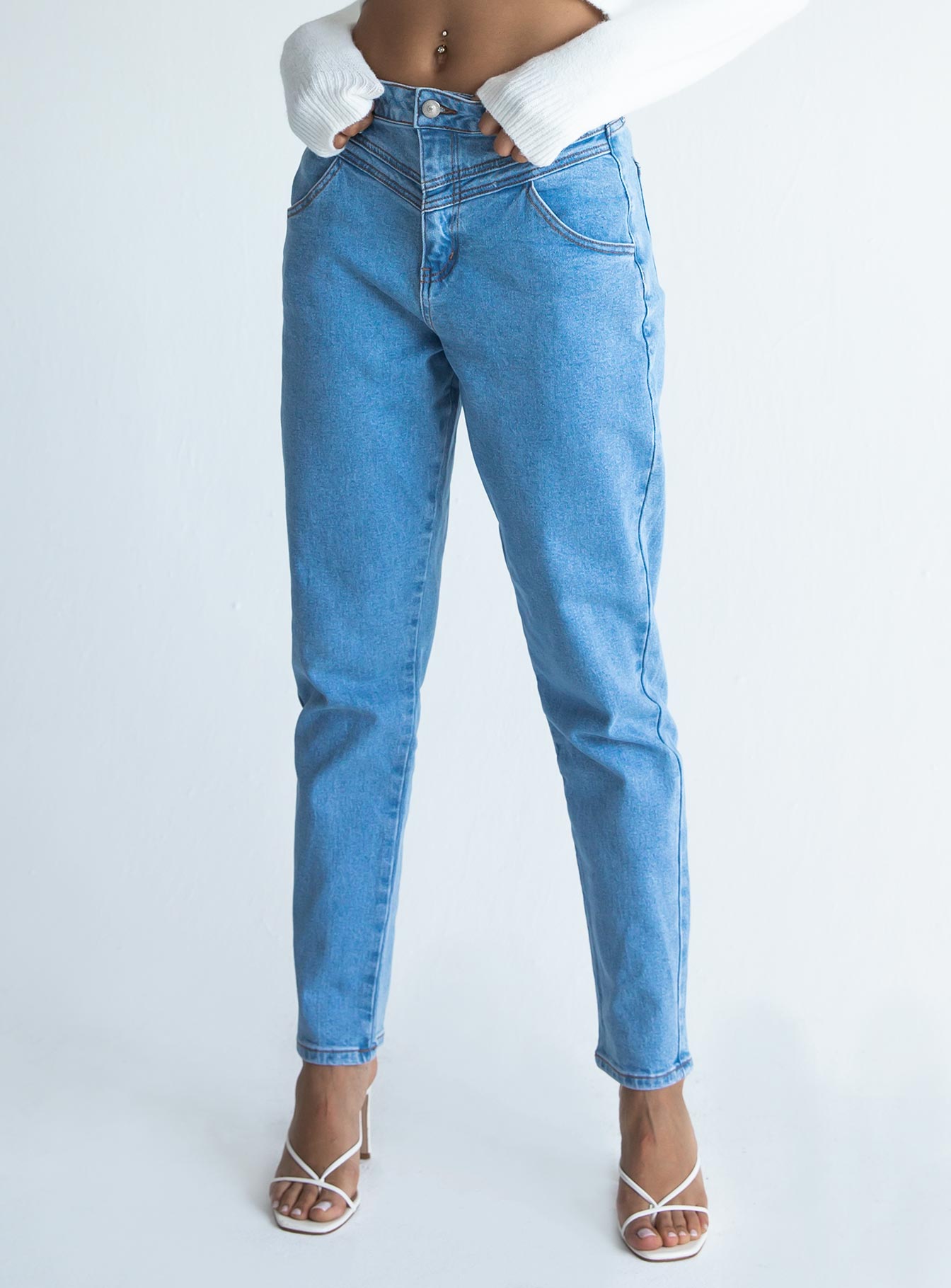 Leila Yolk Mom Denim Jeans-Vipp Girl