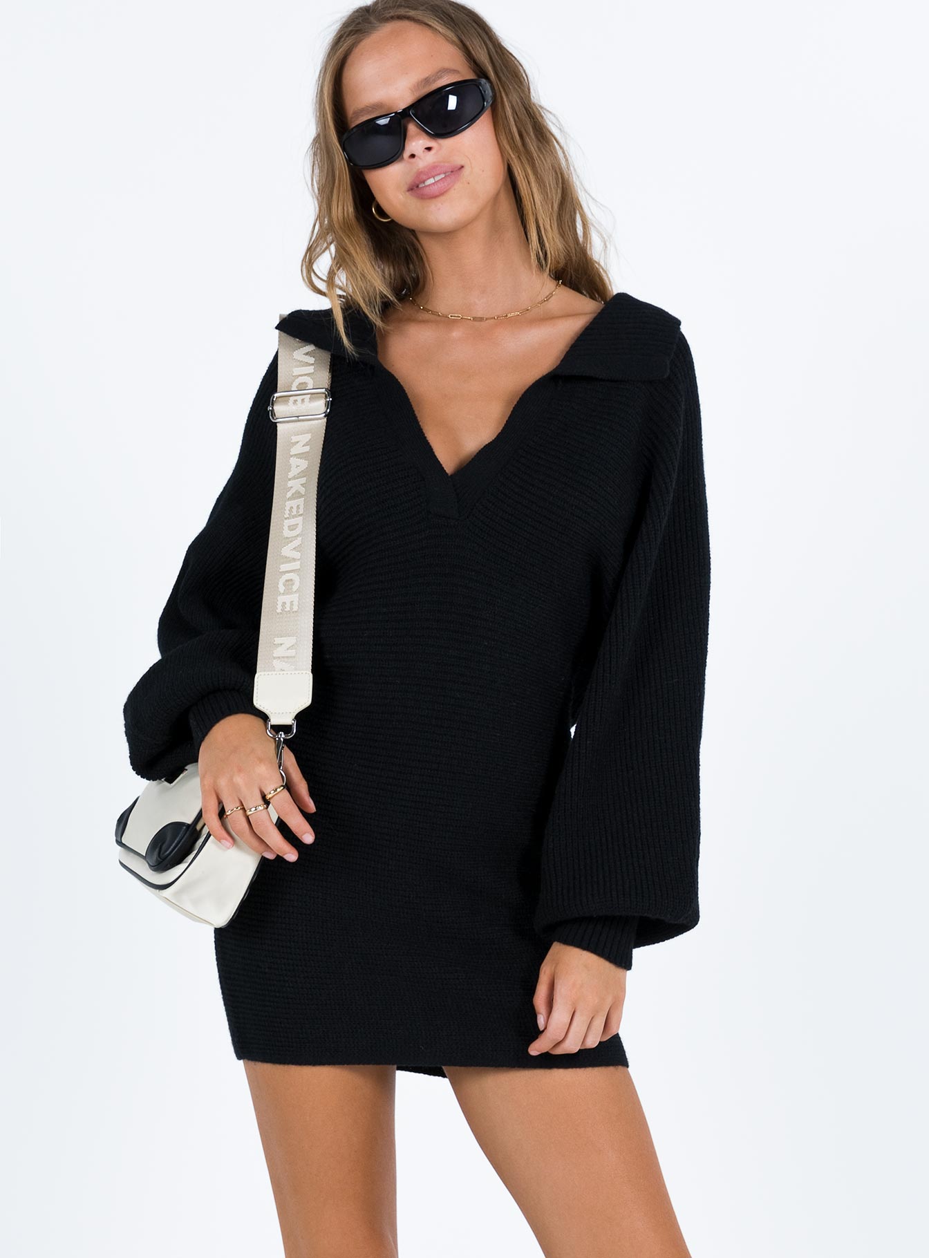 Quinten Mini Dress Black Lower Impact-Vipp Girl