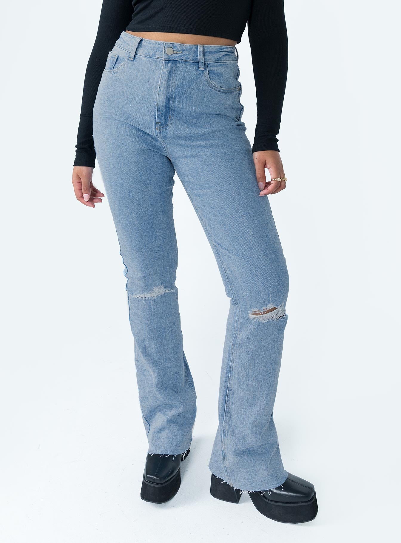 Mish High Rise Flare Jean Denim-Vipp Girl