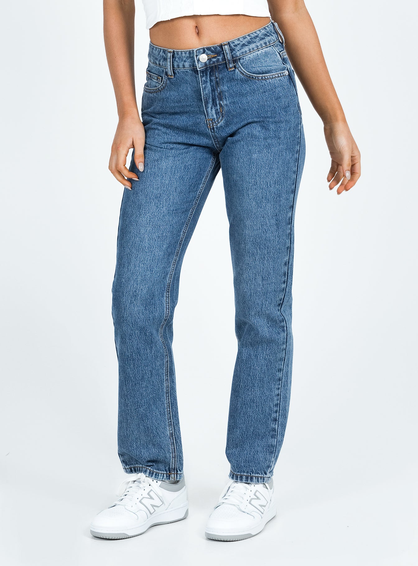 Marsher Slouch Jeans Mid Wash Denim-Vipp Girl