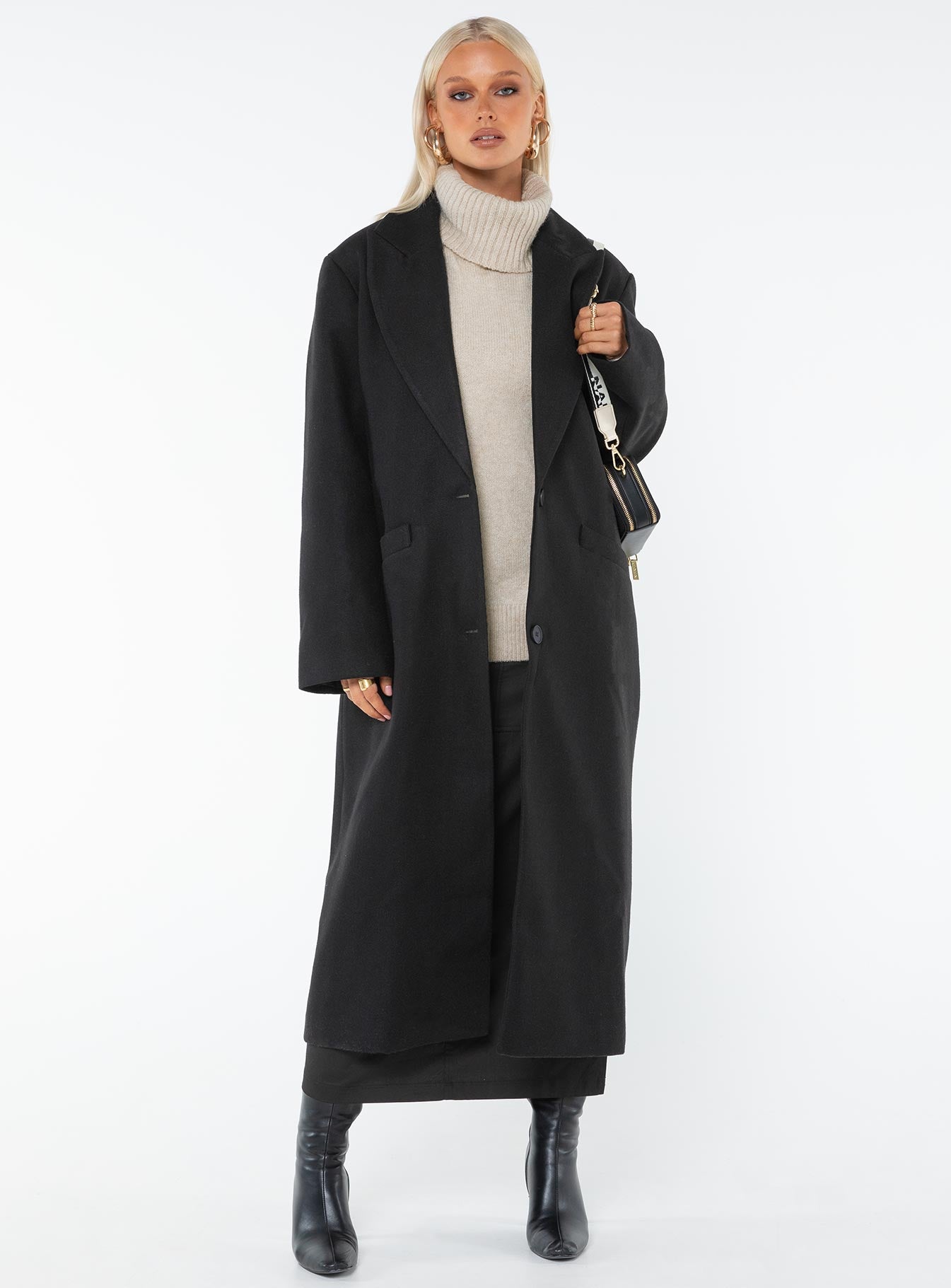 Olsen Coat Black-Vipp Girl