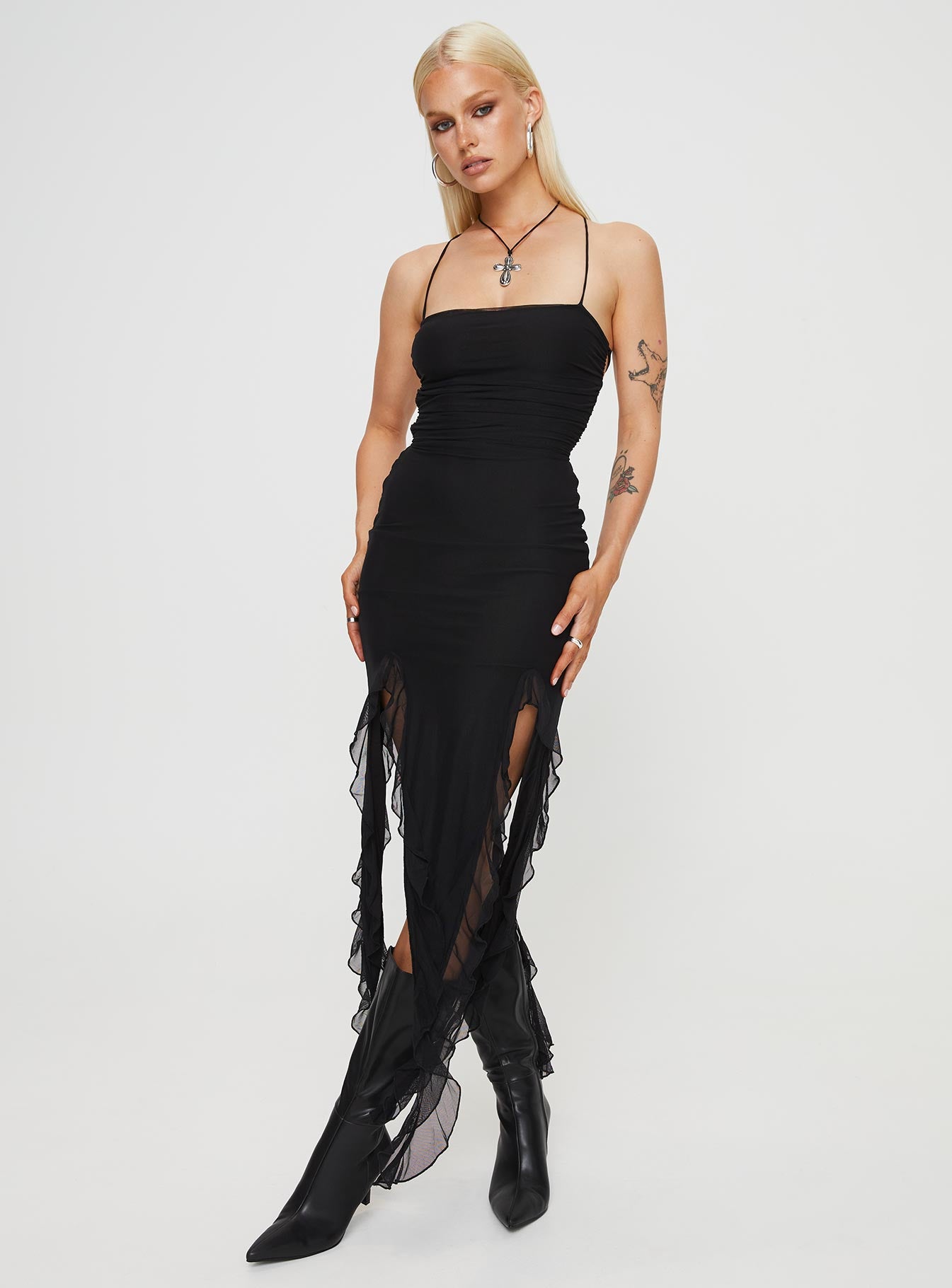 Marisol Midi Dress Black-Vipp Girl