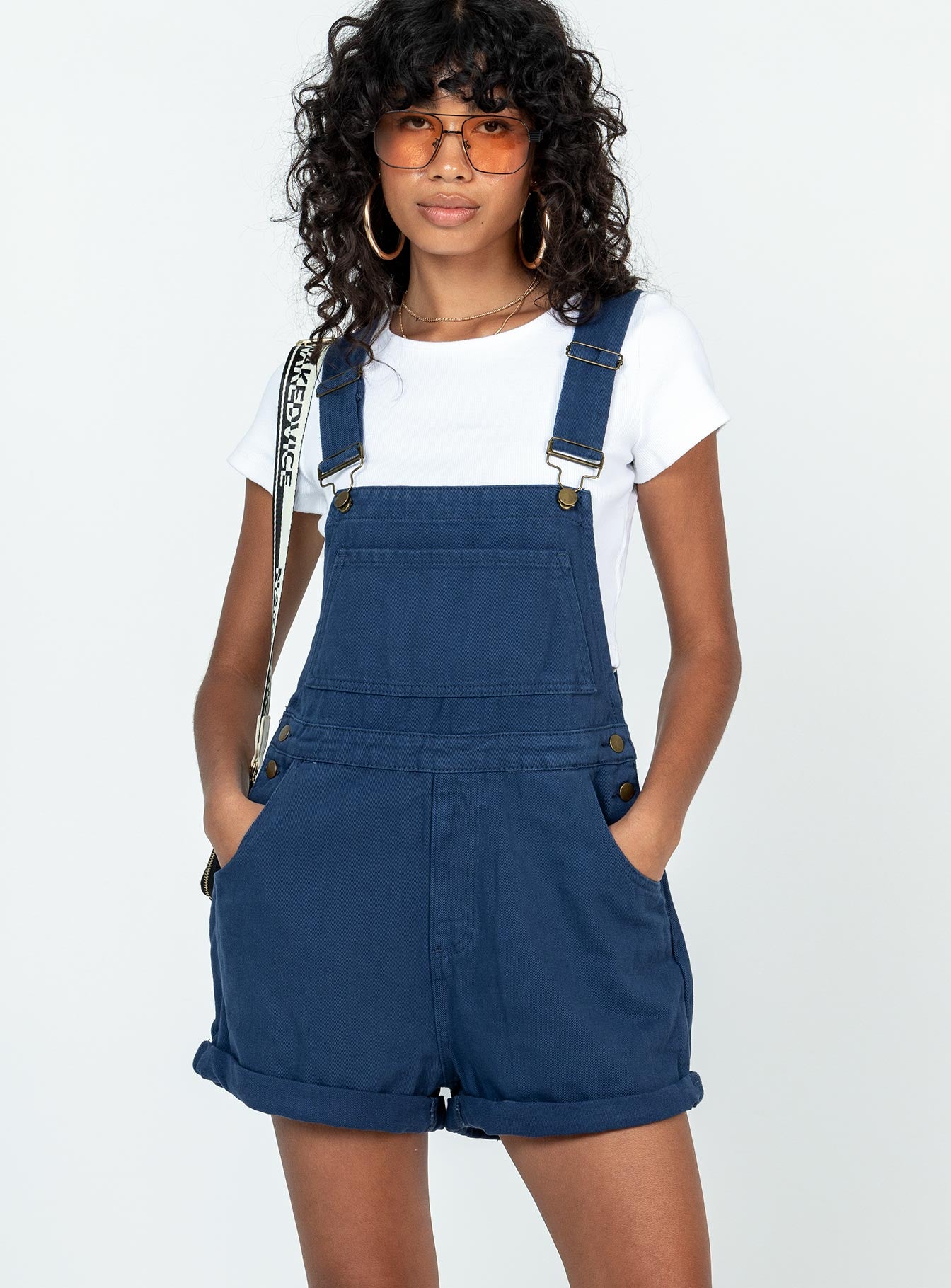 Kacey Short Overalls Navy-Vipp Girl