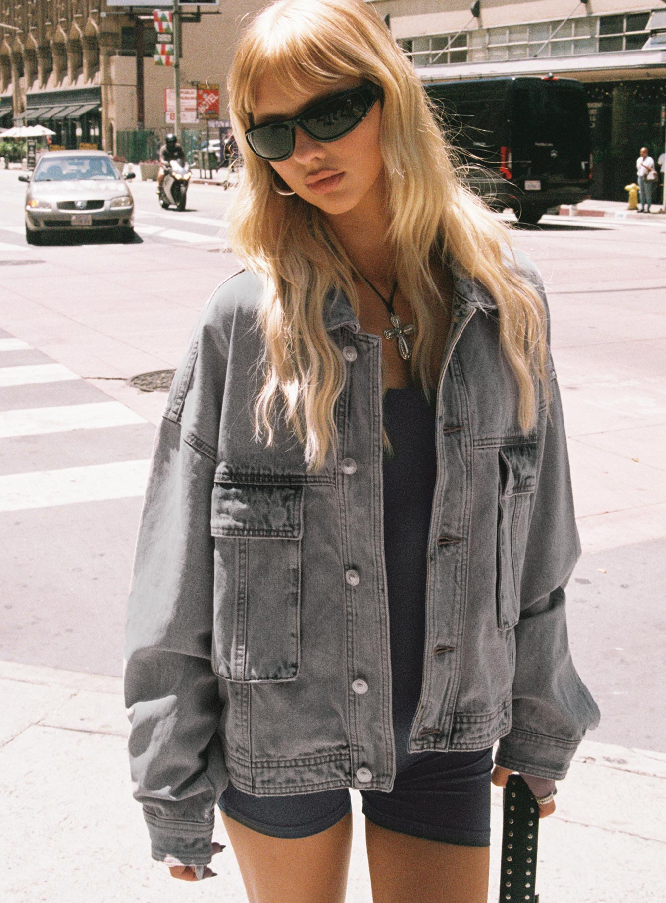 Kier Oversized Denim Jacket-Vipp Girl