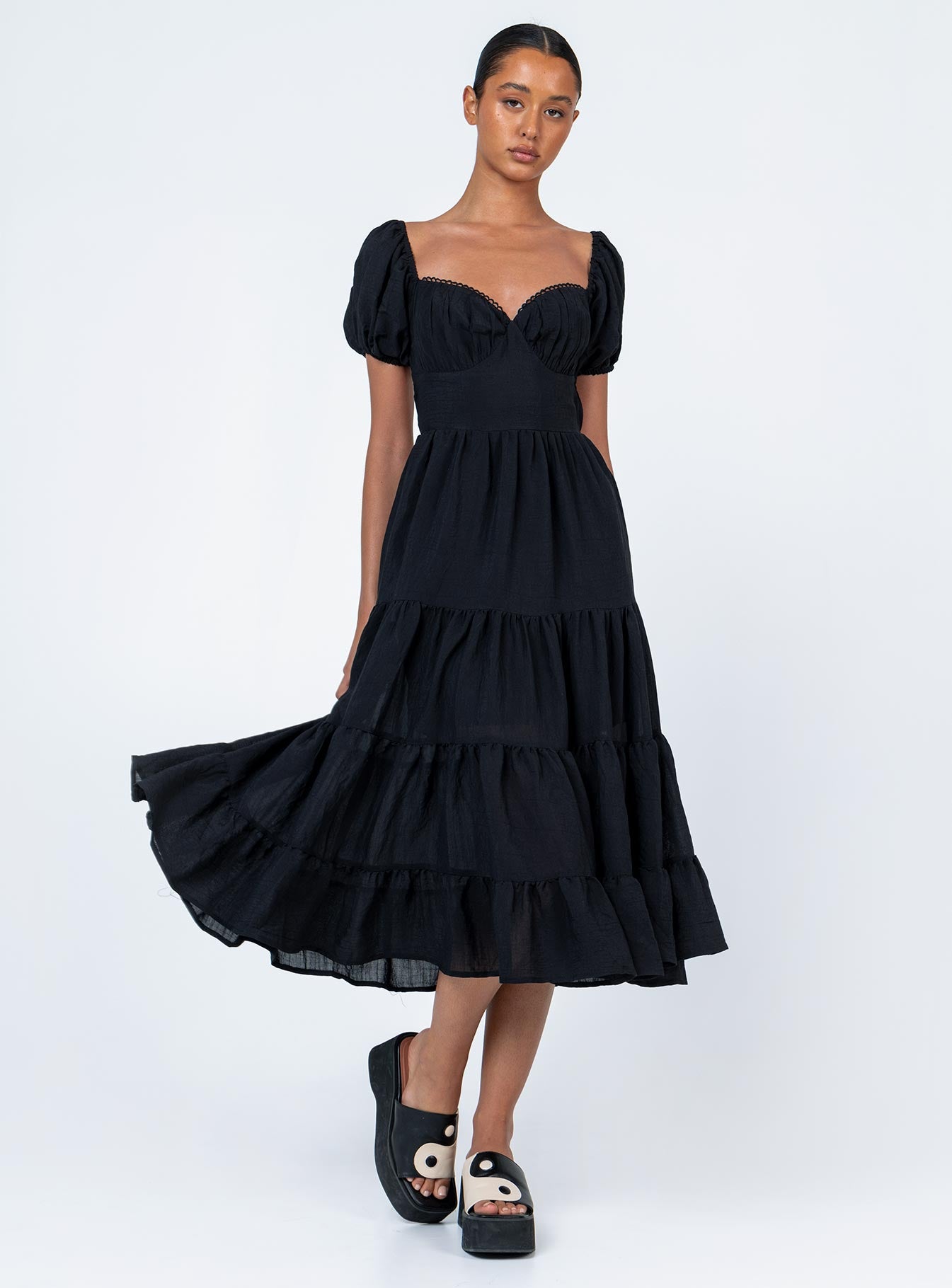 Danny Midi Dress Black-Vipp Girl