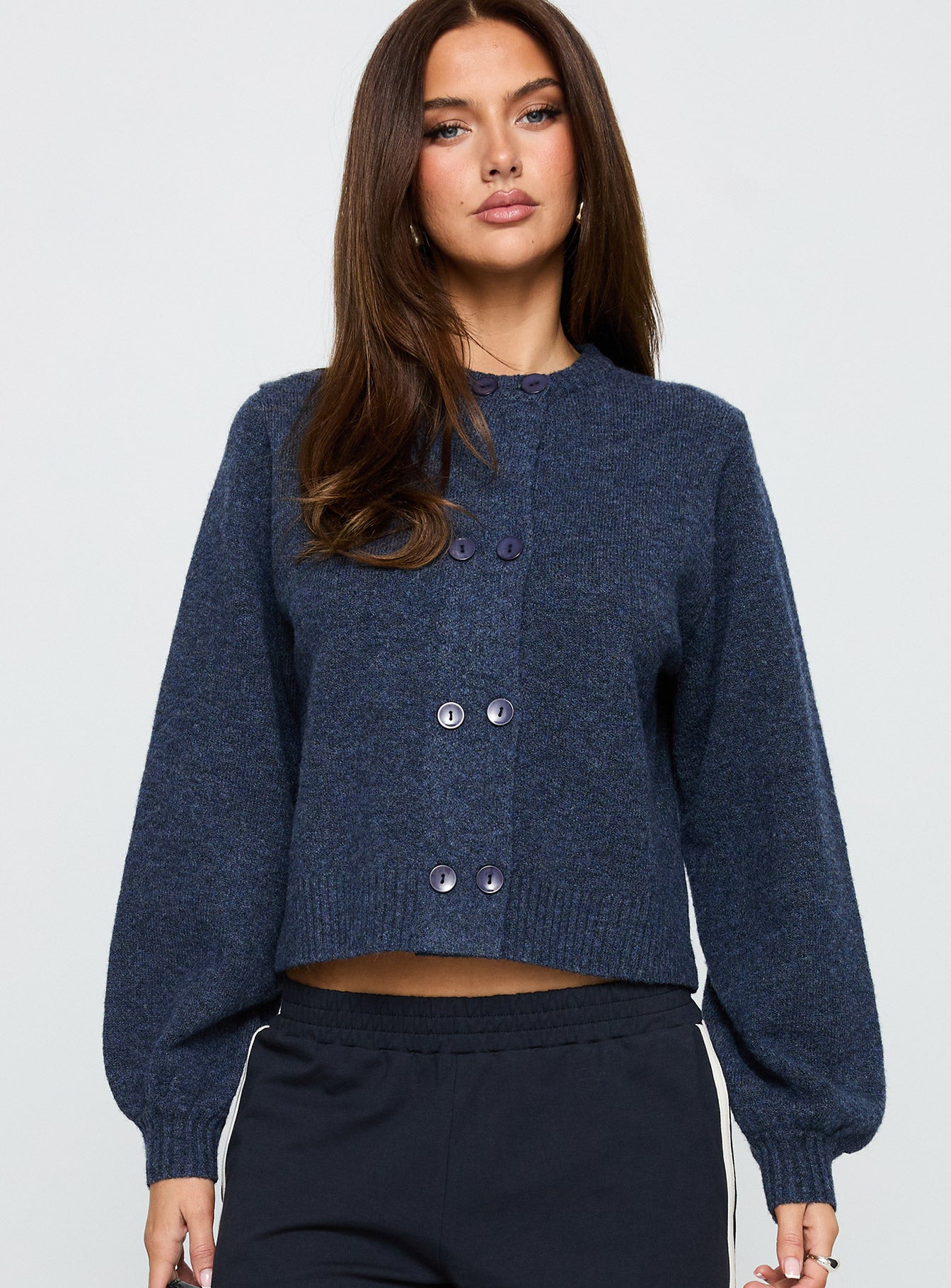 Kammi Button Up Cardigan Navy-Vipp Girl