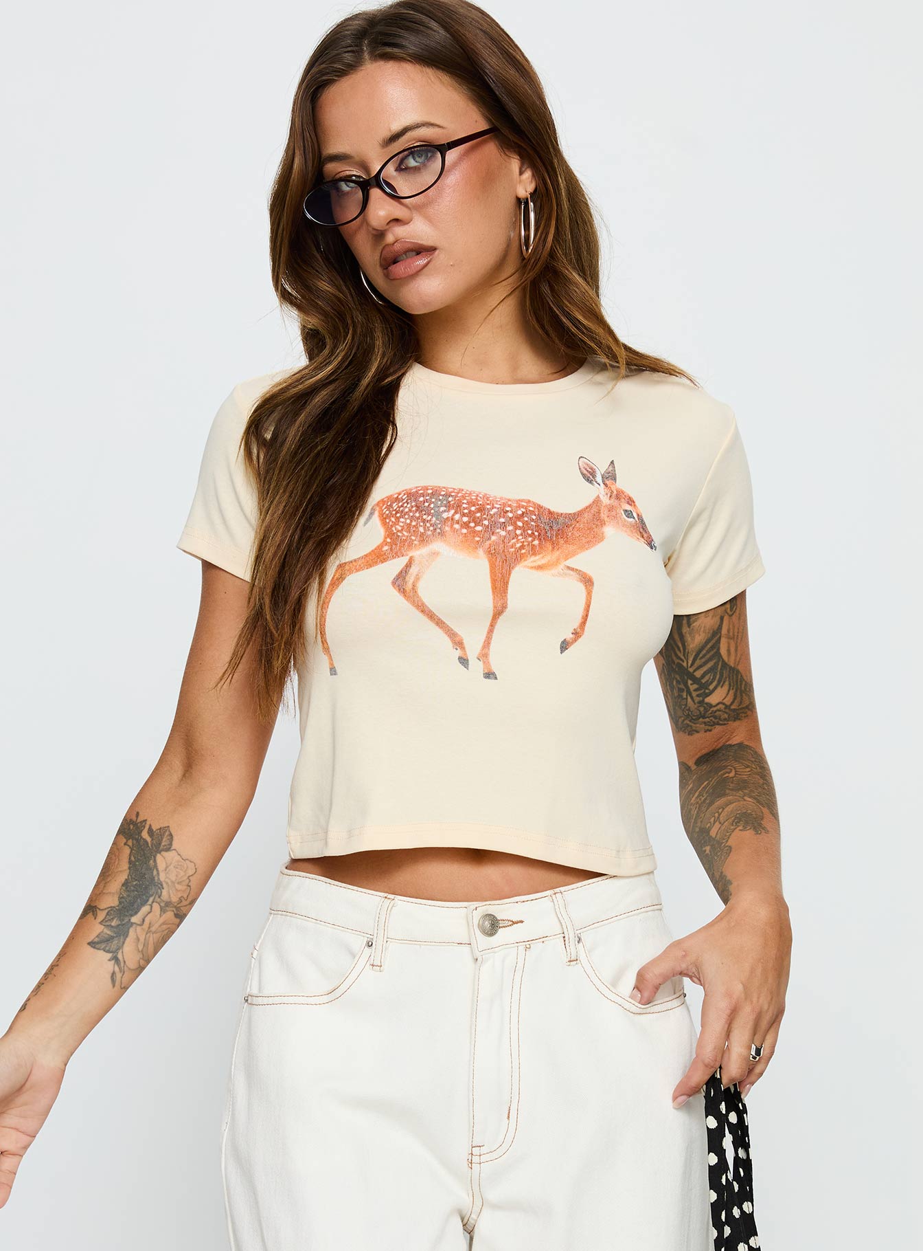 Dearly Loved Graphic Baby Tee Cream-Vipp Girl