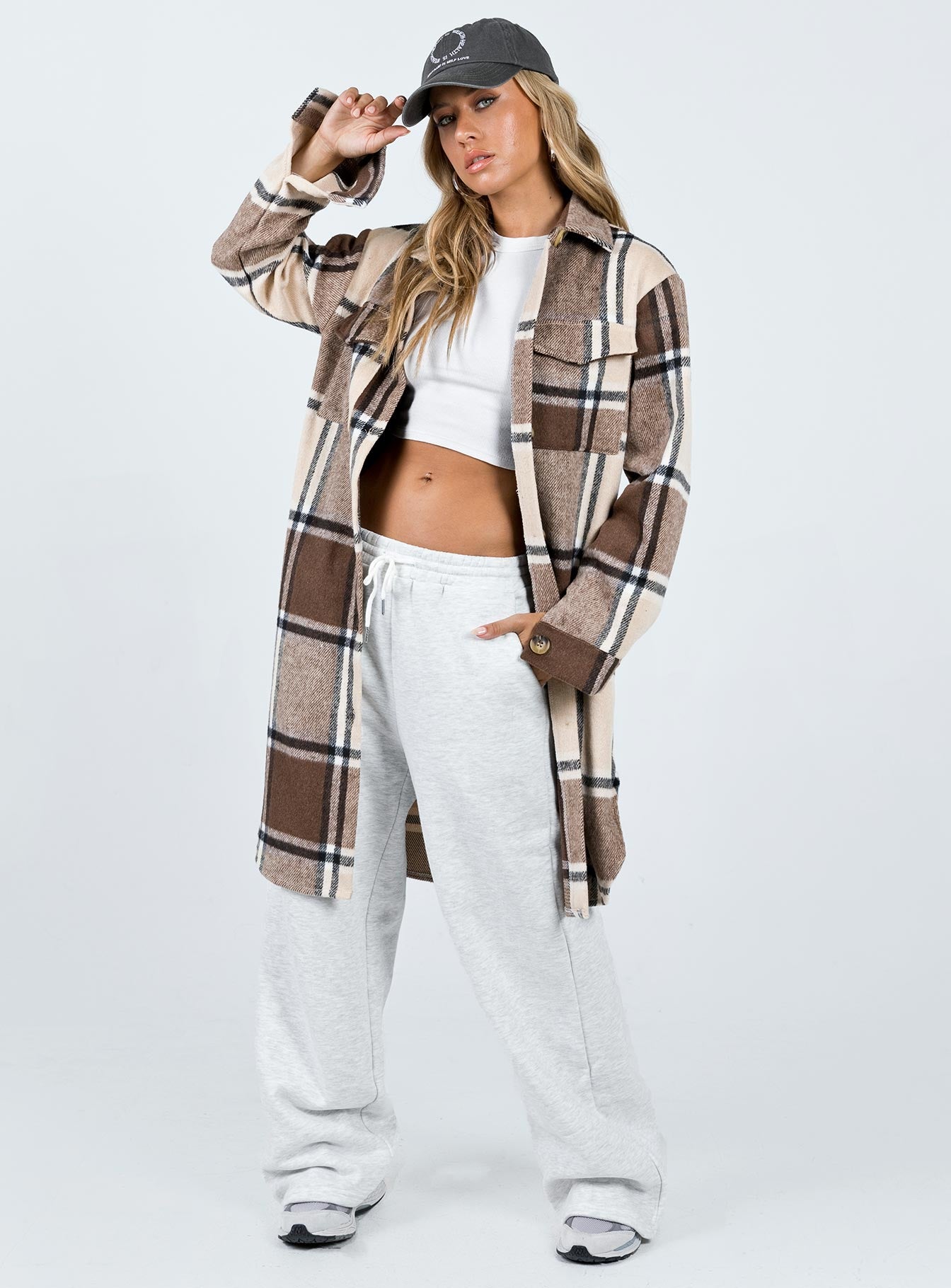 Canon Coat Beige Check-Vipp Girl