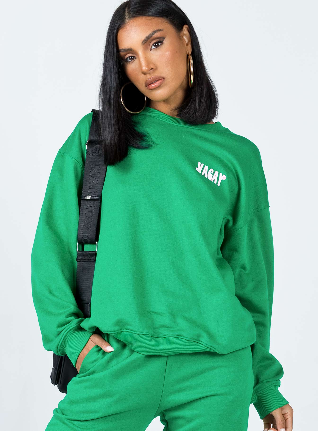 Club Basic Crewneck Sweatshirt Green-Vipp Girl