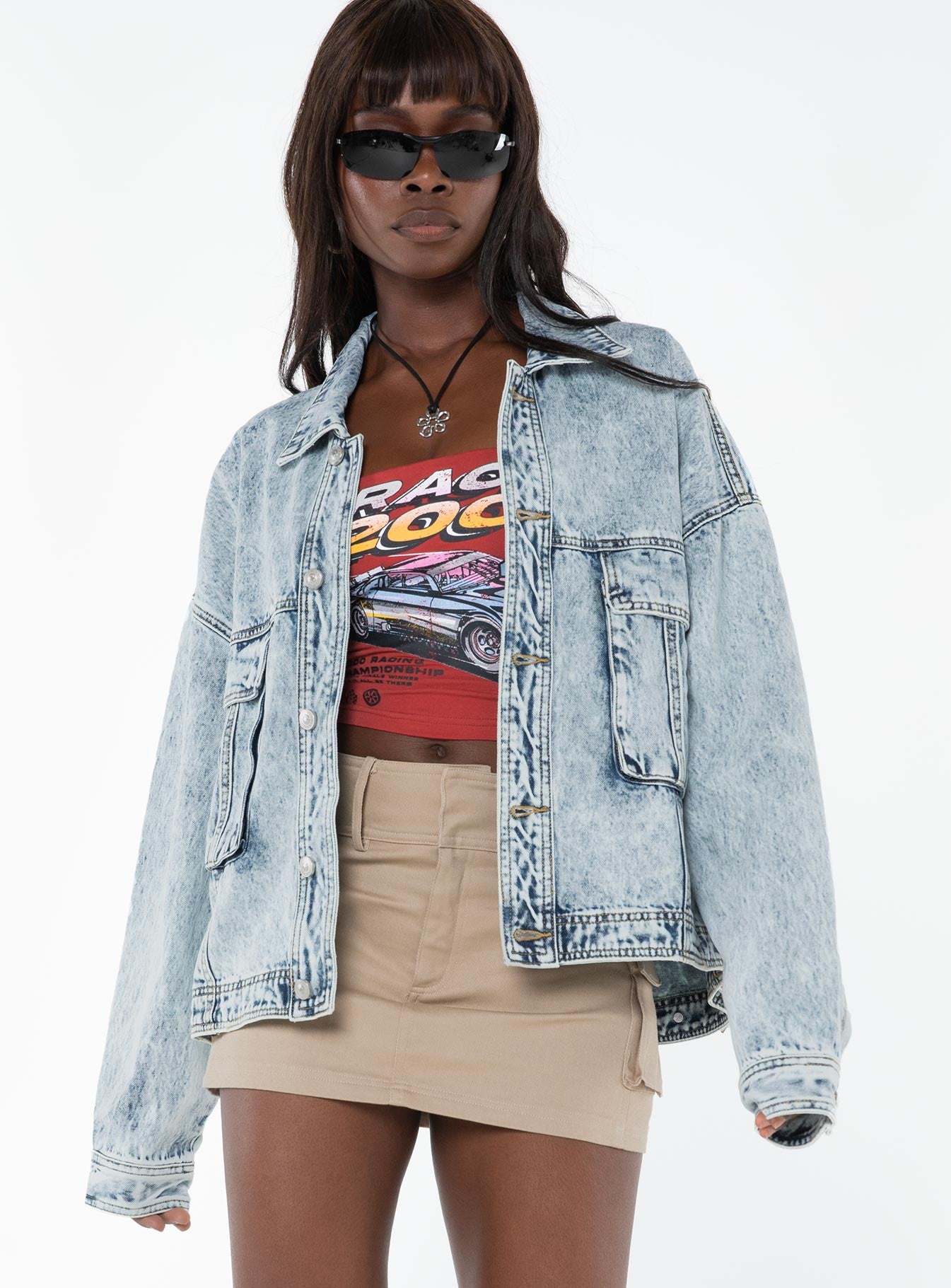 Kier Oversized Jacket Denim Light Wash-Vipp Girl