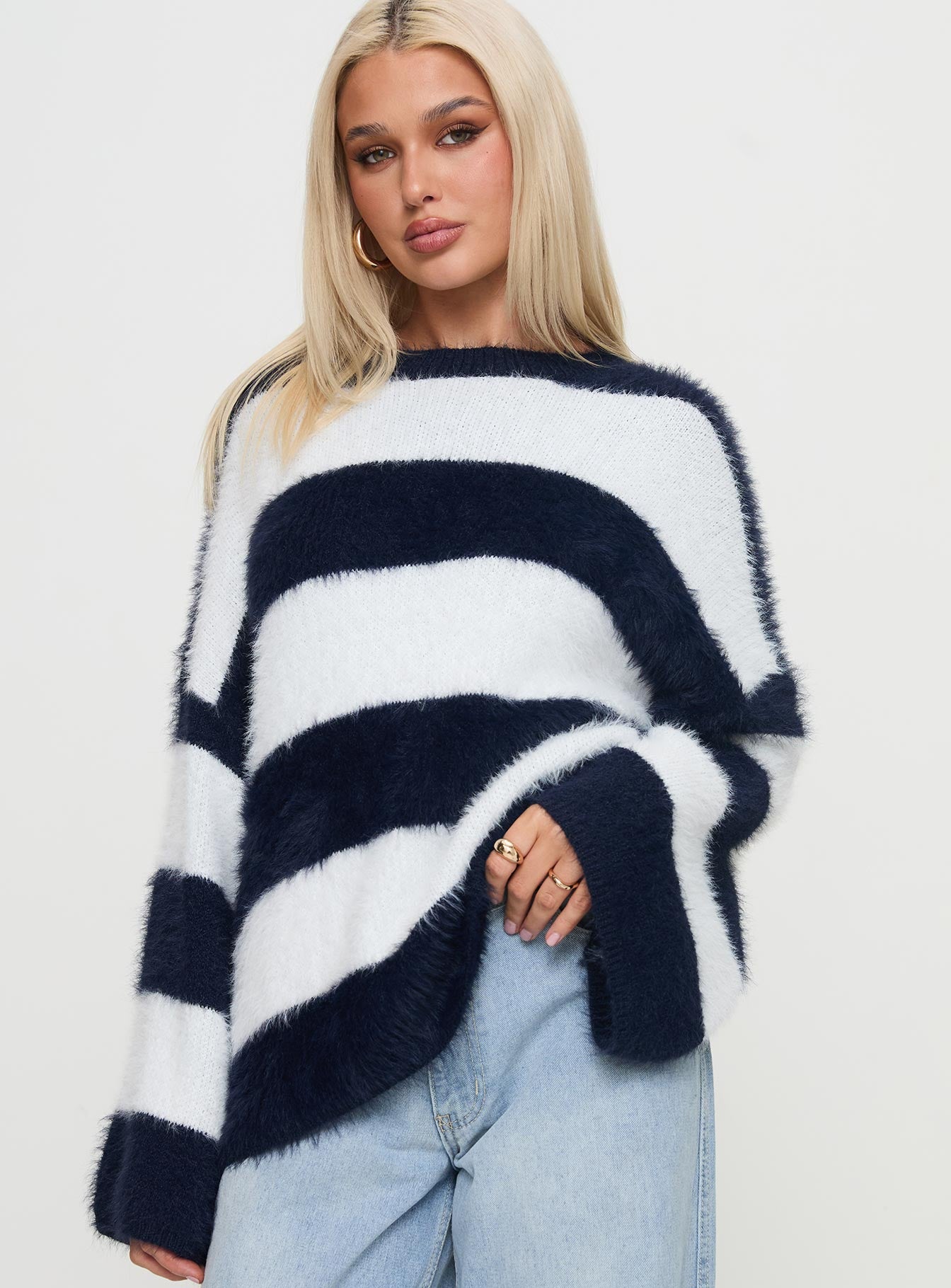 Nerina Knit Sweater Blue / White Stripe-Vipp Girl
