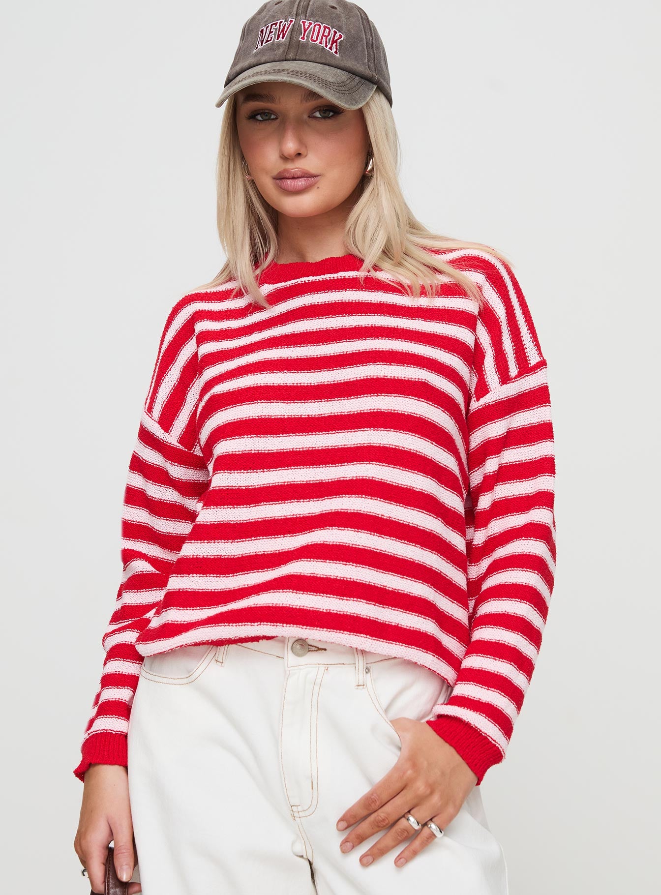 Freeze Knit Sweater Red-Vipp Girl
