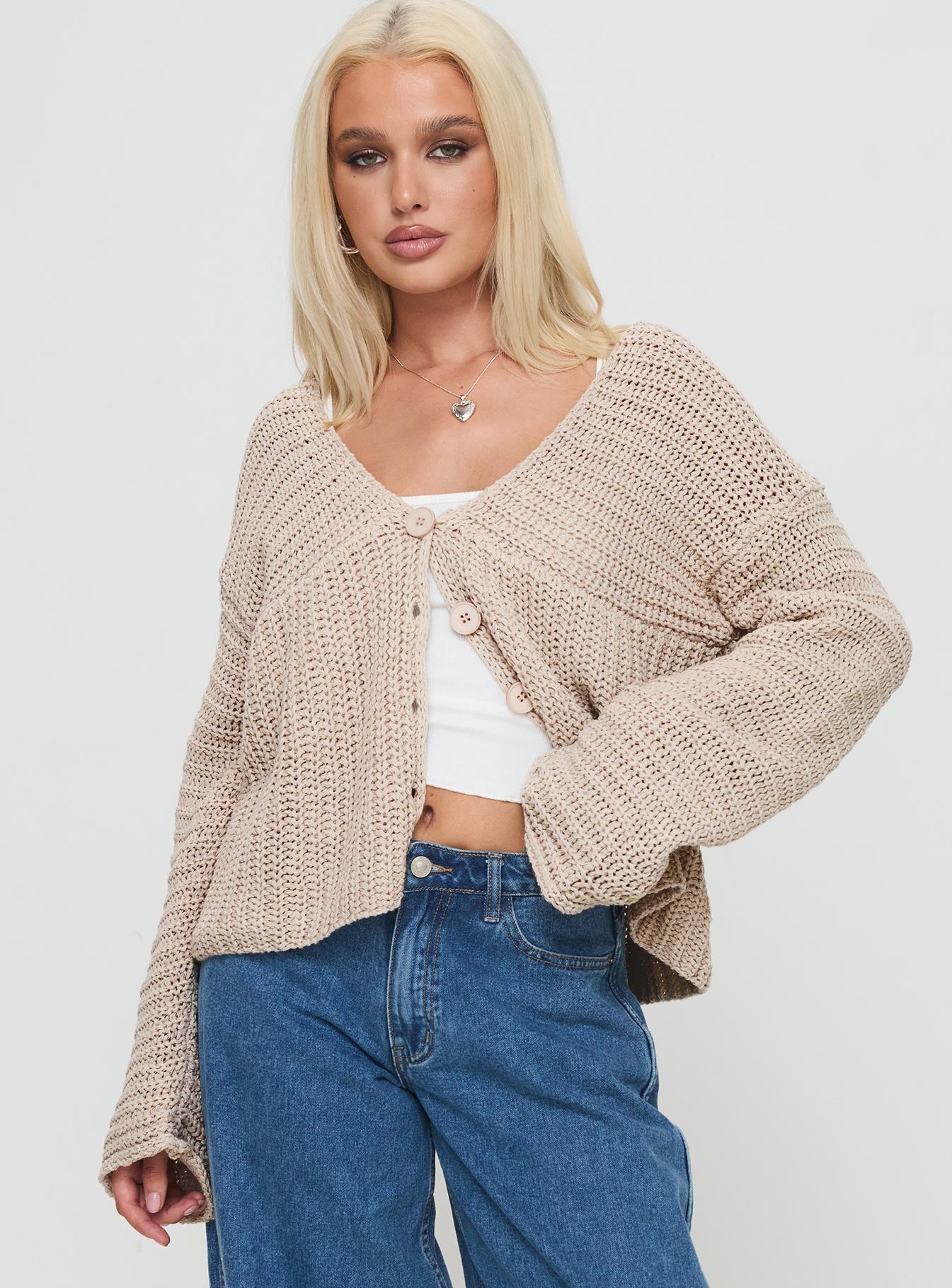 Maela Knit Cardigan Mocha-Vipp Girl