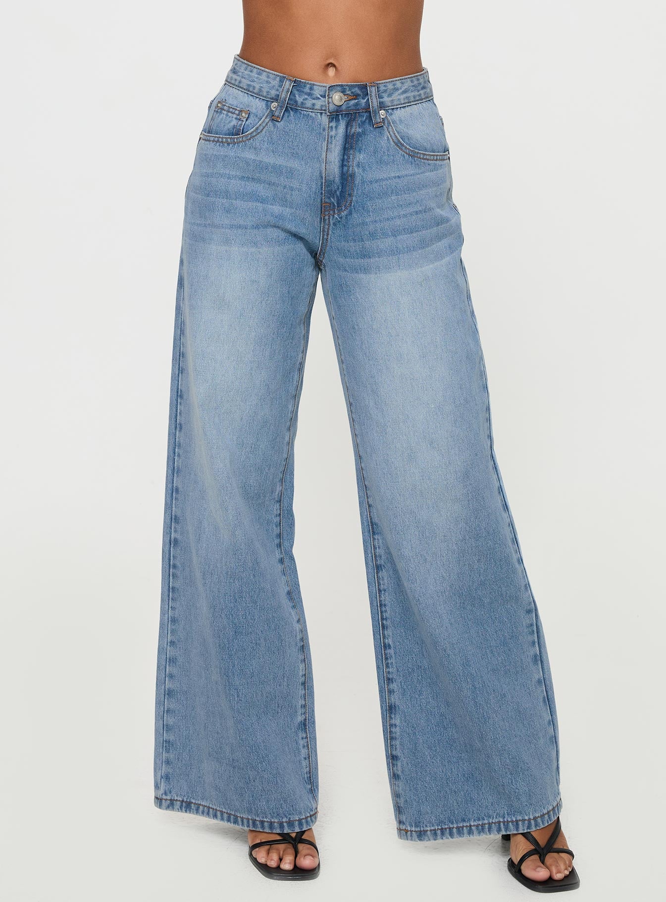 Colemane Mid Rise Denim Jeans Angel Blue Petite-Vipp Girl