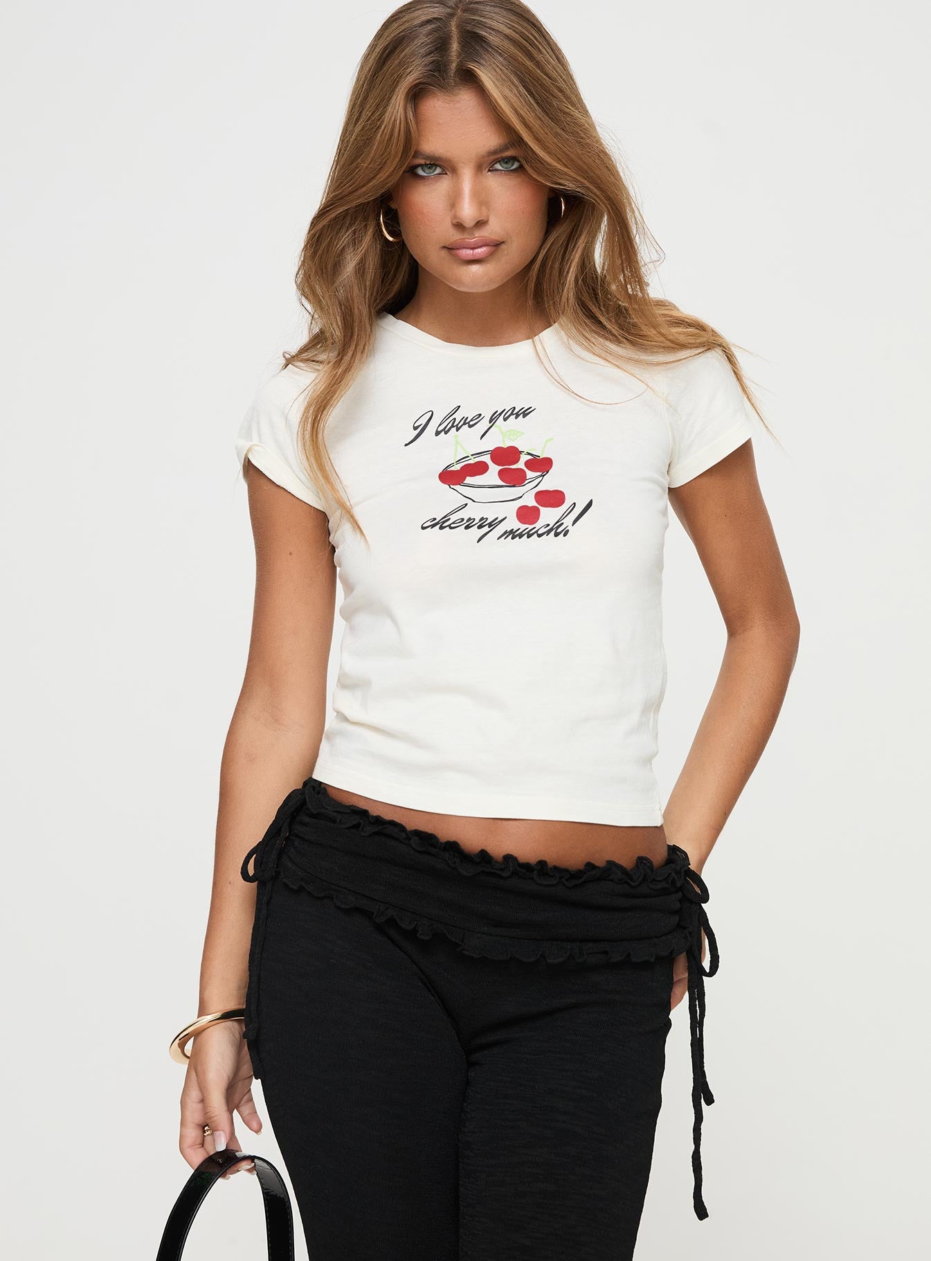 Cherry Much Tee White-Vipp Girl