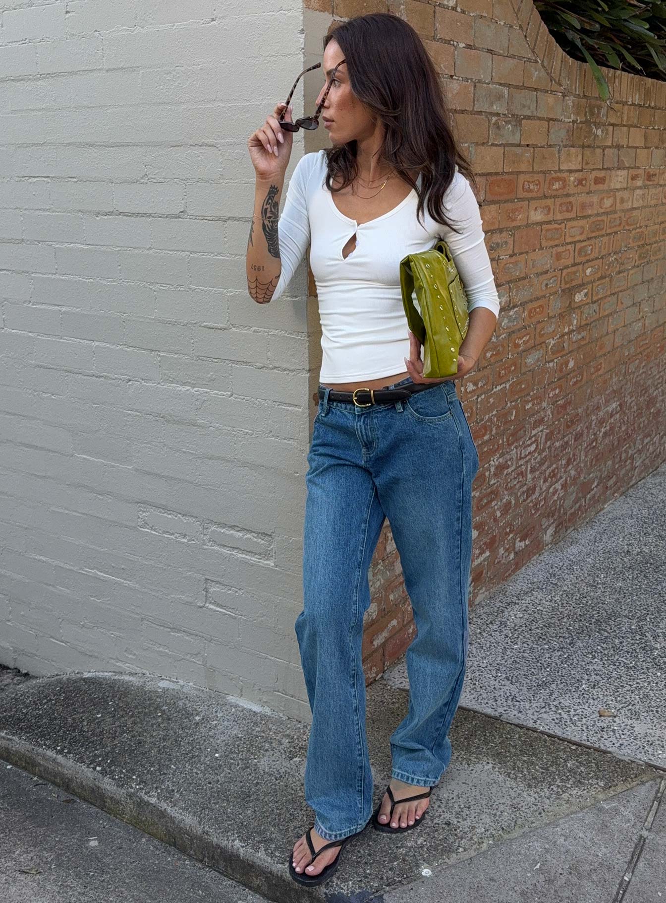 Better Half Low Rise Straight Leg Jeans Horizon Blue-Vipp Girl