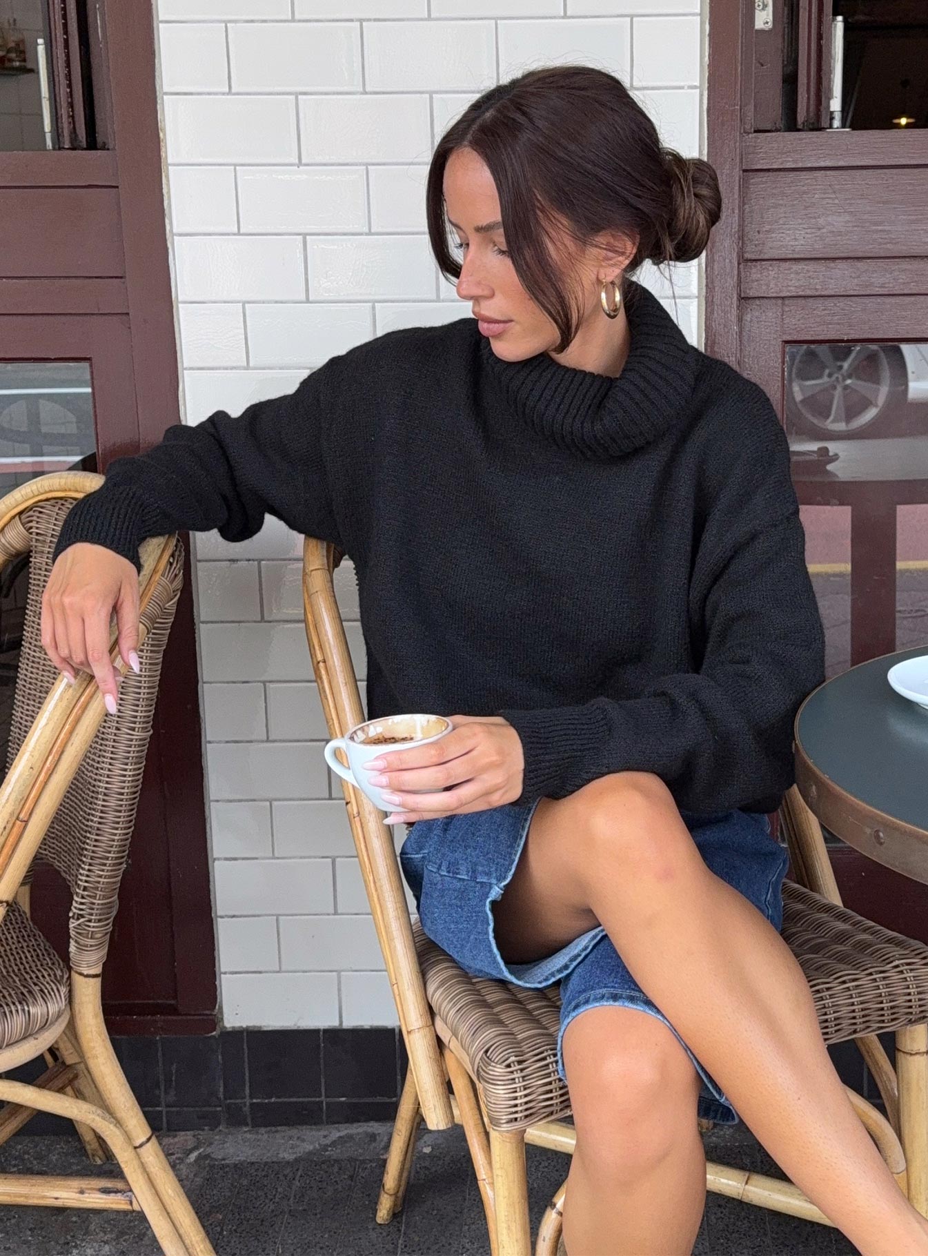 Oswin Turtleneck Sweater Black-Vipp Girl