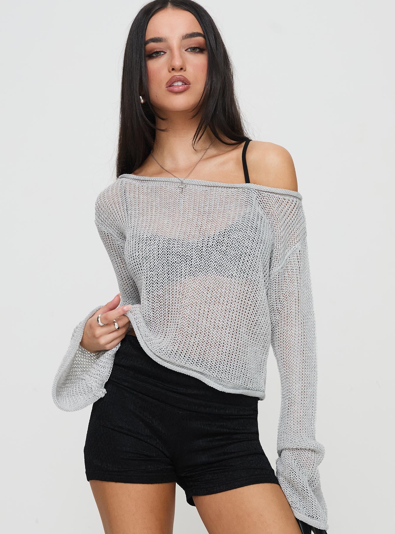 Cafe Pari Sweater Grey-Vipp Girl