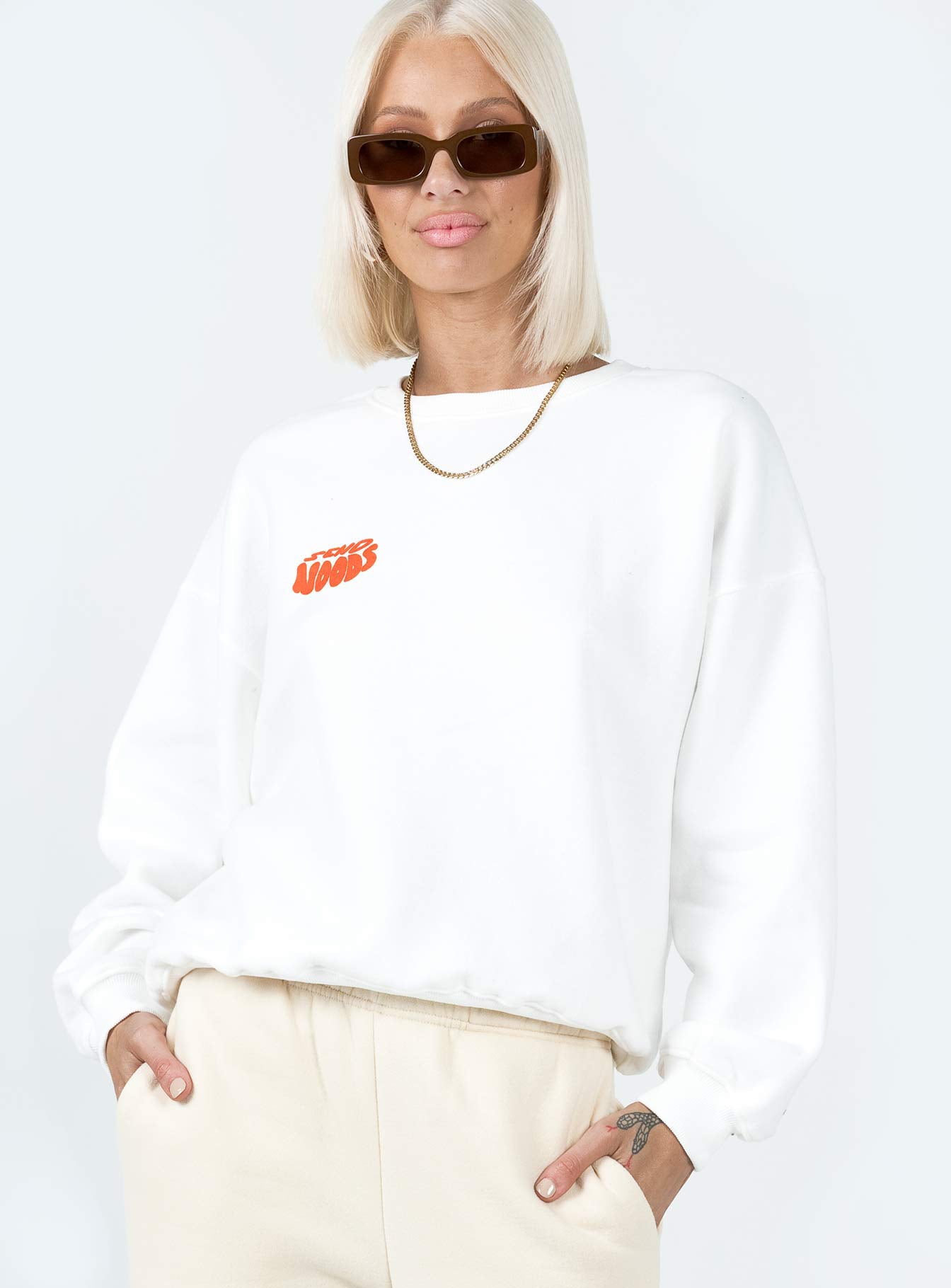 Midnight Noods Sweatshirt White-Vipp Girl