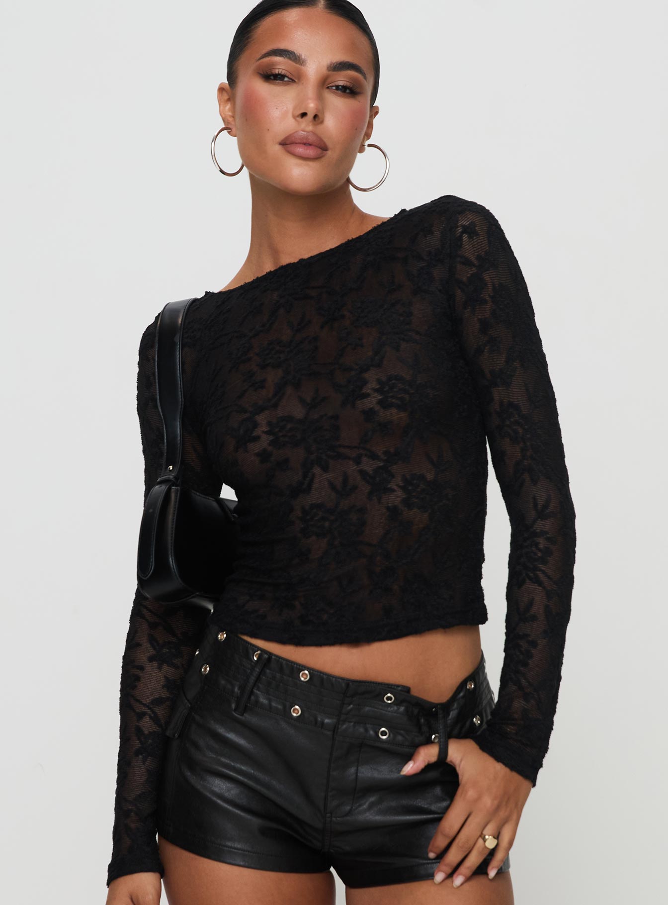 Martine Sheer Top Black-Vipp Girl