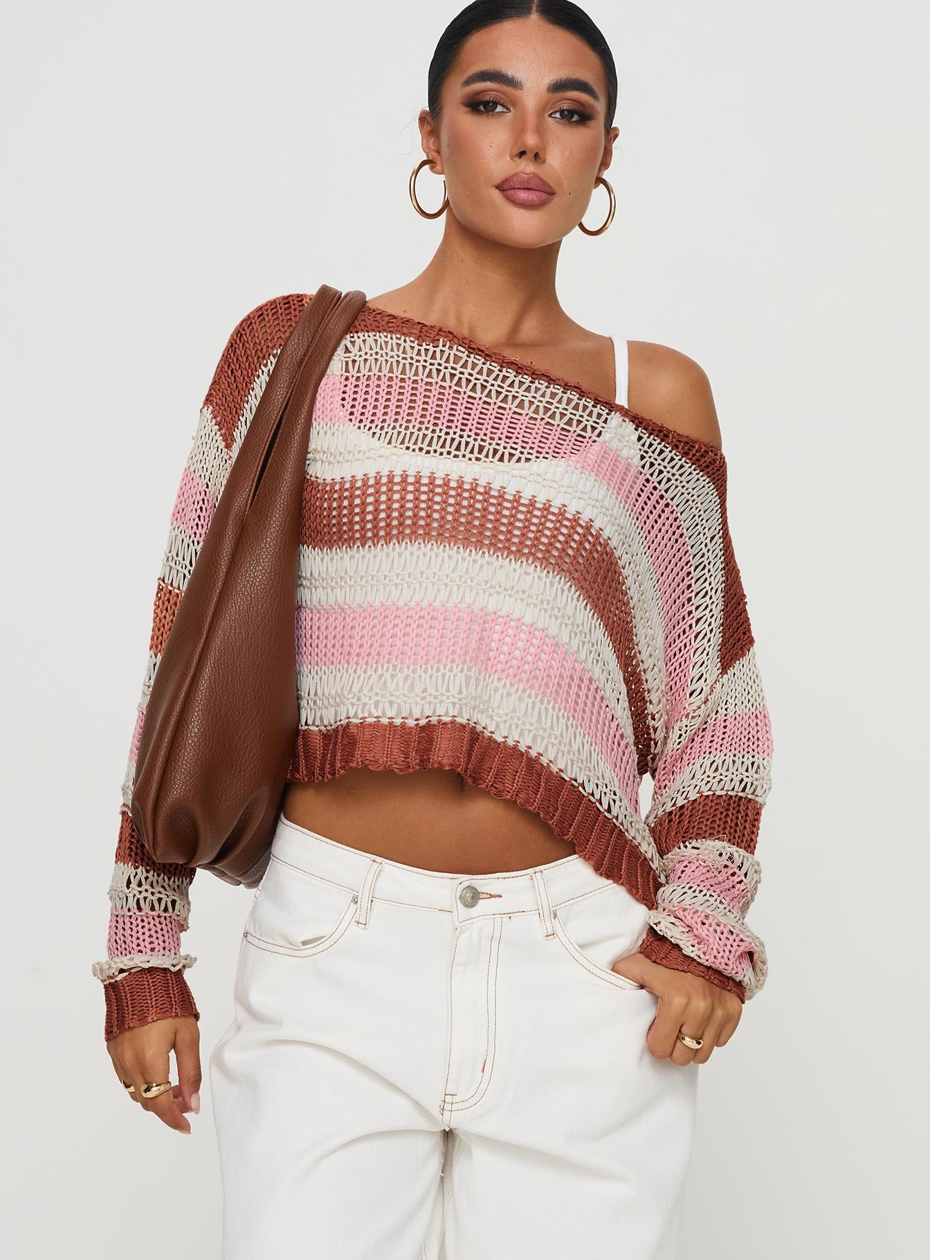 Perren Sweater Pink / Brown Stripe-Vipp Girl