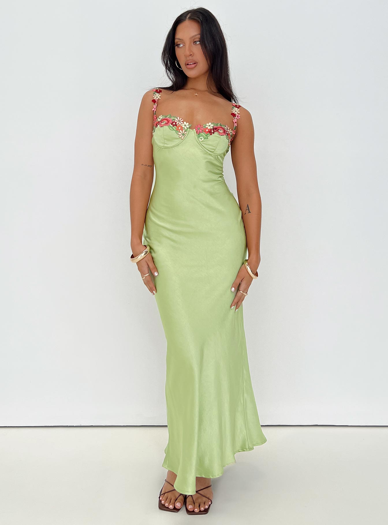 Kenzie Maxi Dress Green-Vipp Girl