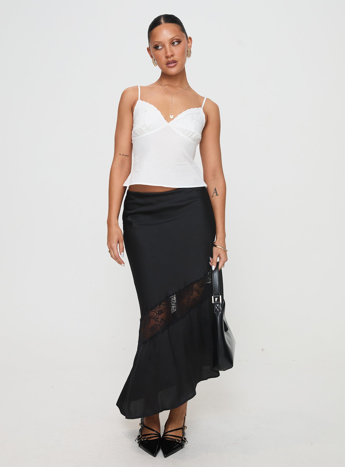 Carrion Lace Maxi Skirt Black-Vipp Girl