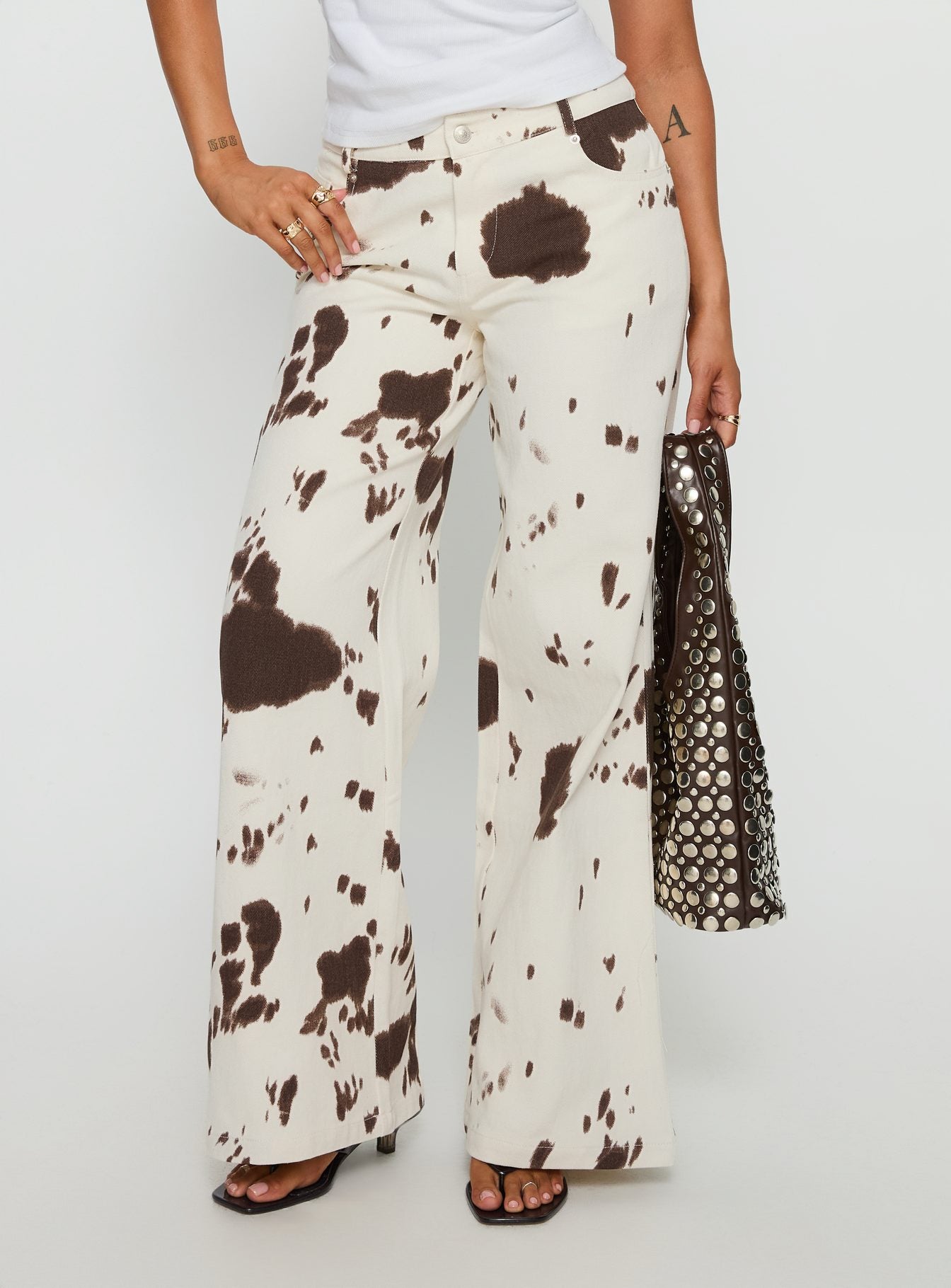 Big Dreamer Low Rise Straight Leg Jeans Cow Print-Vipp Girl