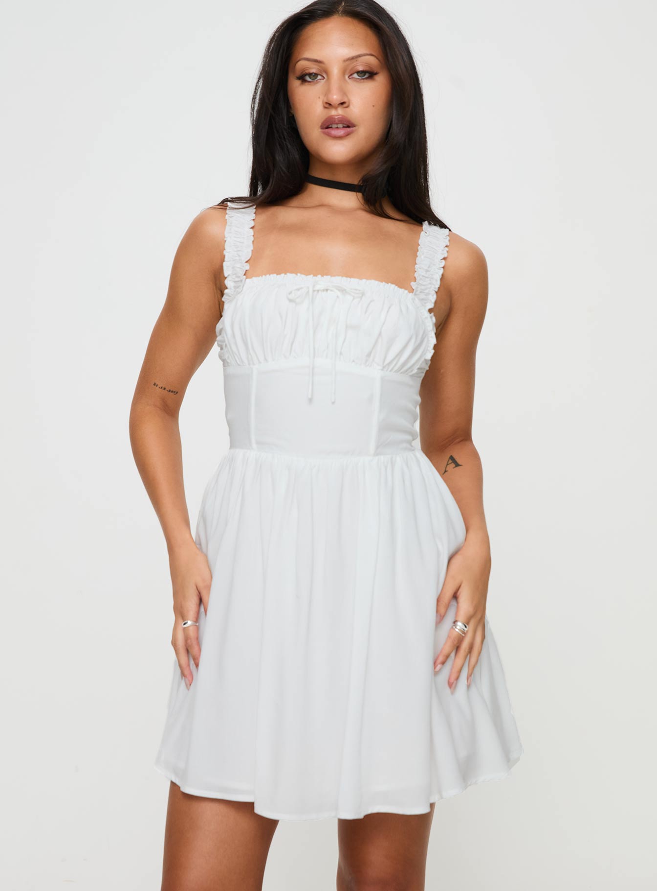 Keltie Mini Dress White-Vipp Girl