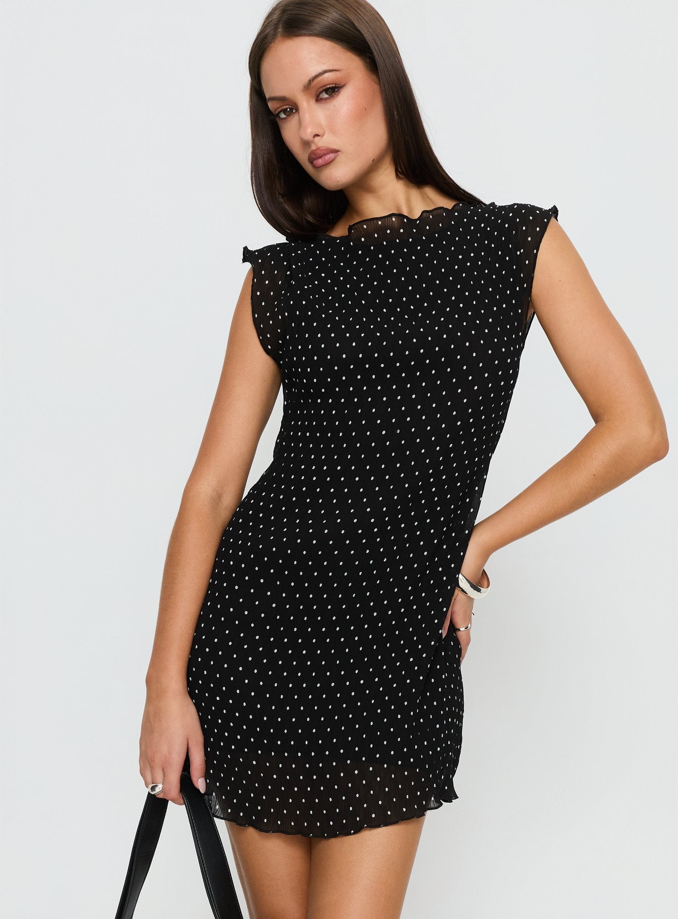 Mariner Mini Dress Noir Polka-Vipp Girl