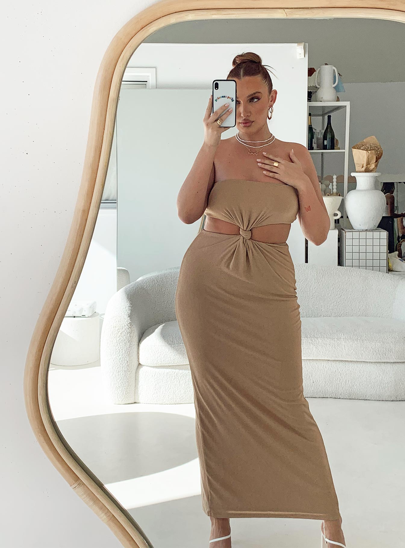 Gatlin Cut Out Maxi Dress Brown-Vipp Girl