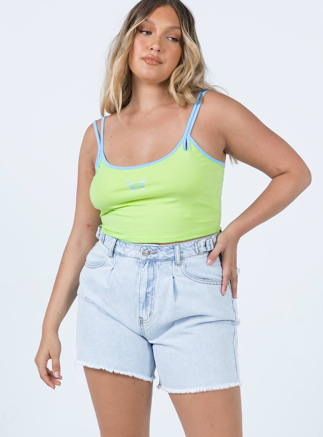 Bermuda Waist Adjustor Denim Shorts-Vipp Girl