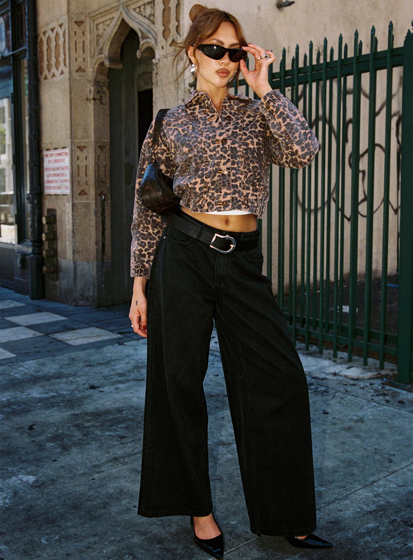 Naylor Mid Rise Wide Leg Jeans Washed Black Tall-Vipp Girl