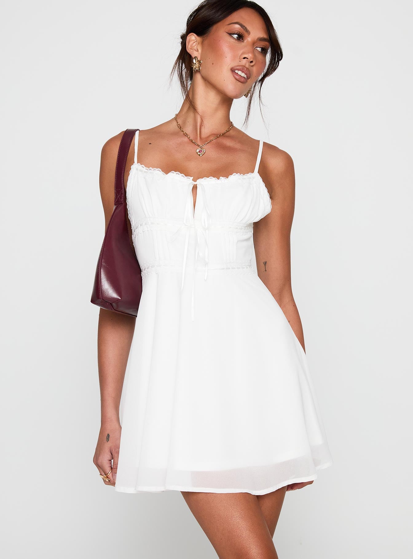 Pure Joy Mini Dress White-Vipp Girl