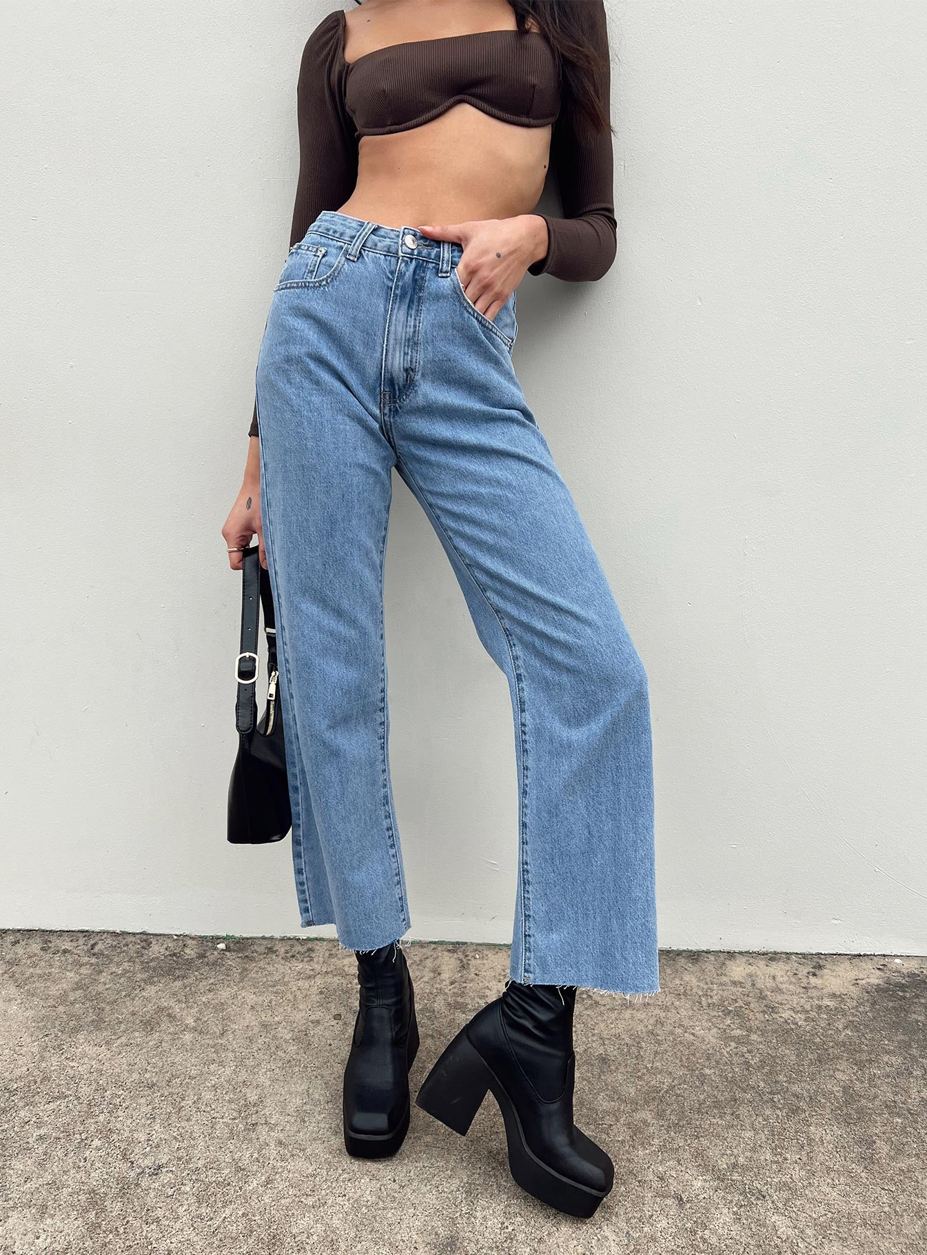 Damika Wide Leg Denim Jeans-Vipp Girl