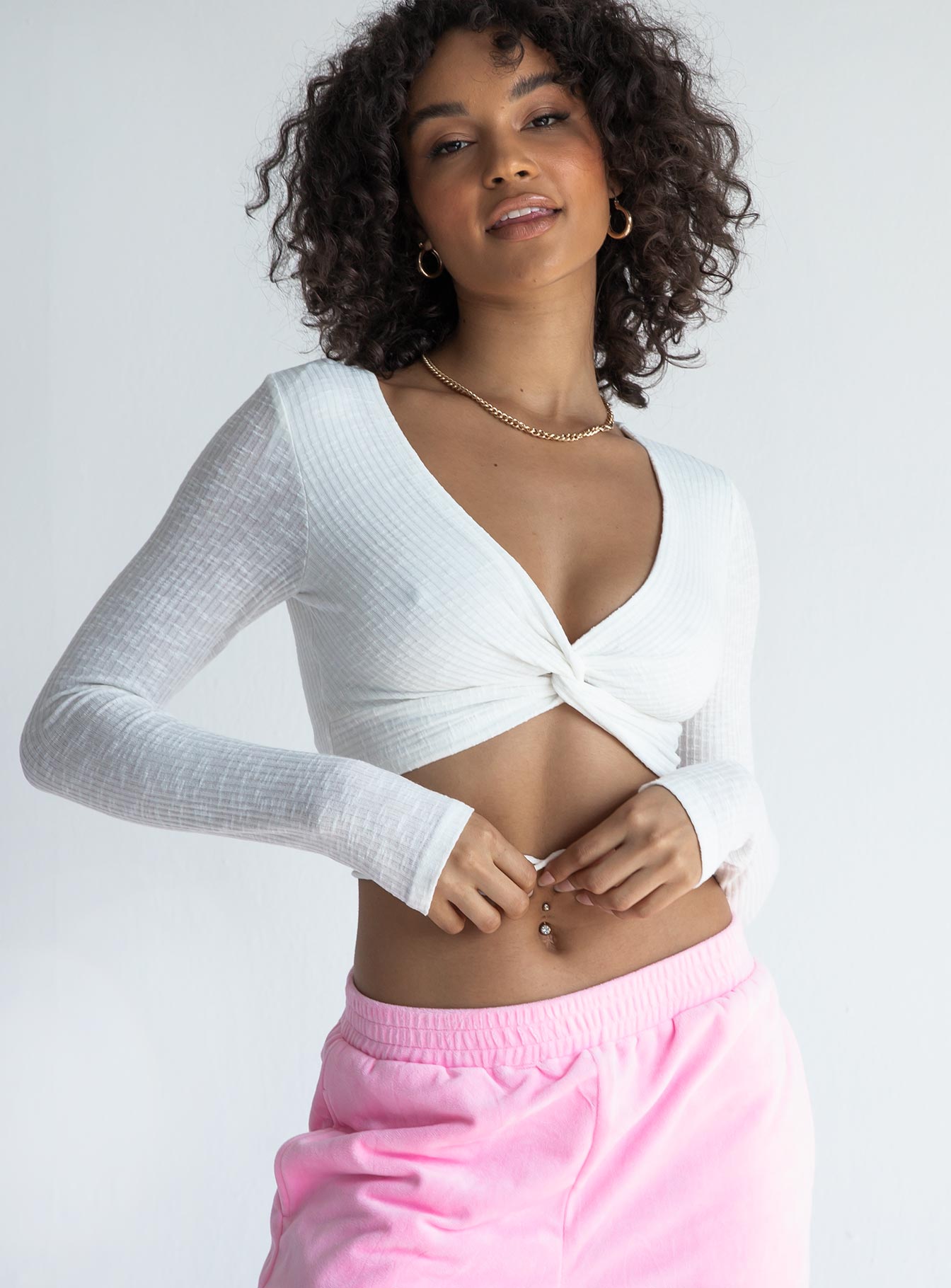 Despina Long Sleeve Top White-Vipp Girl