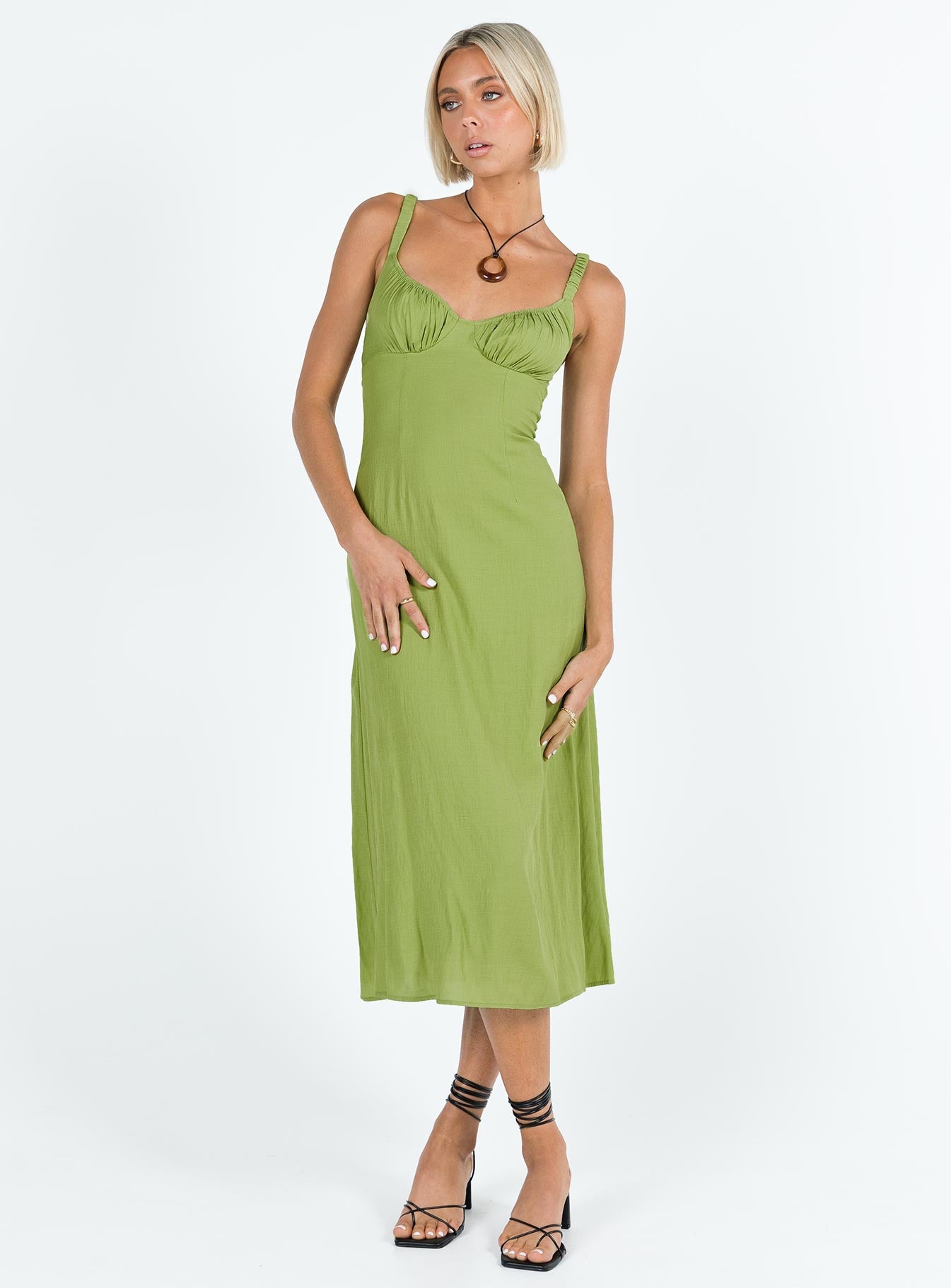 Georgia Midi Dress Green-Vipp Girl