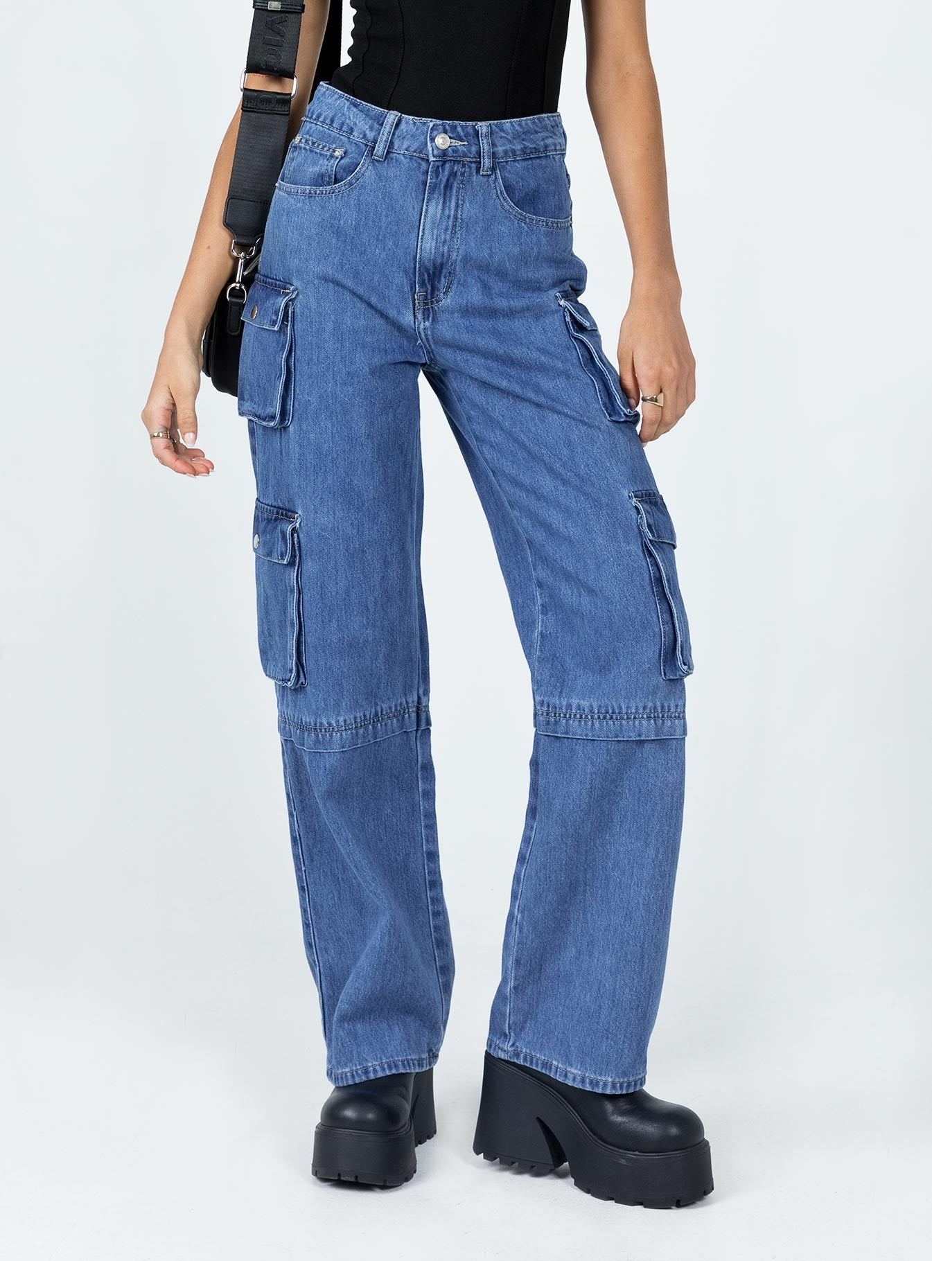 Darla Cargo Denim Jeans-Vipp Girl