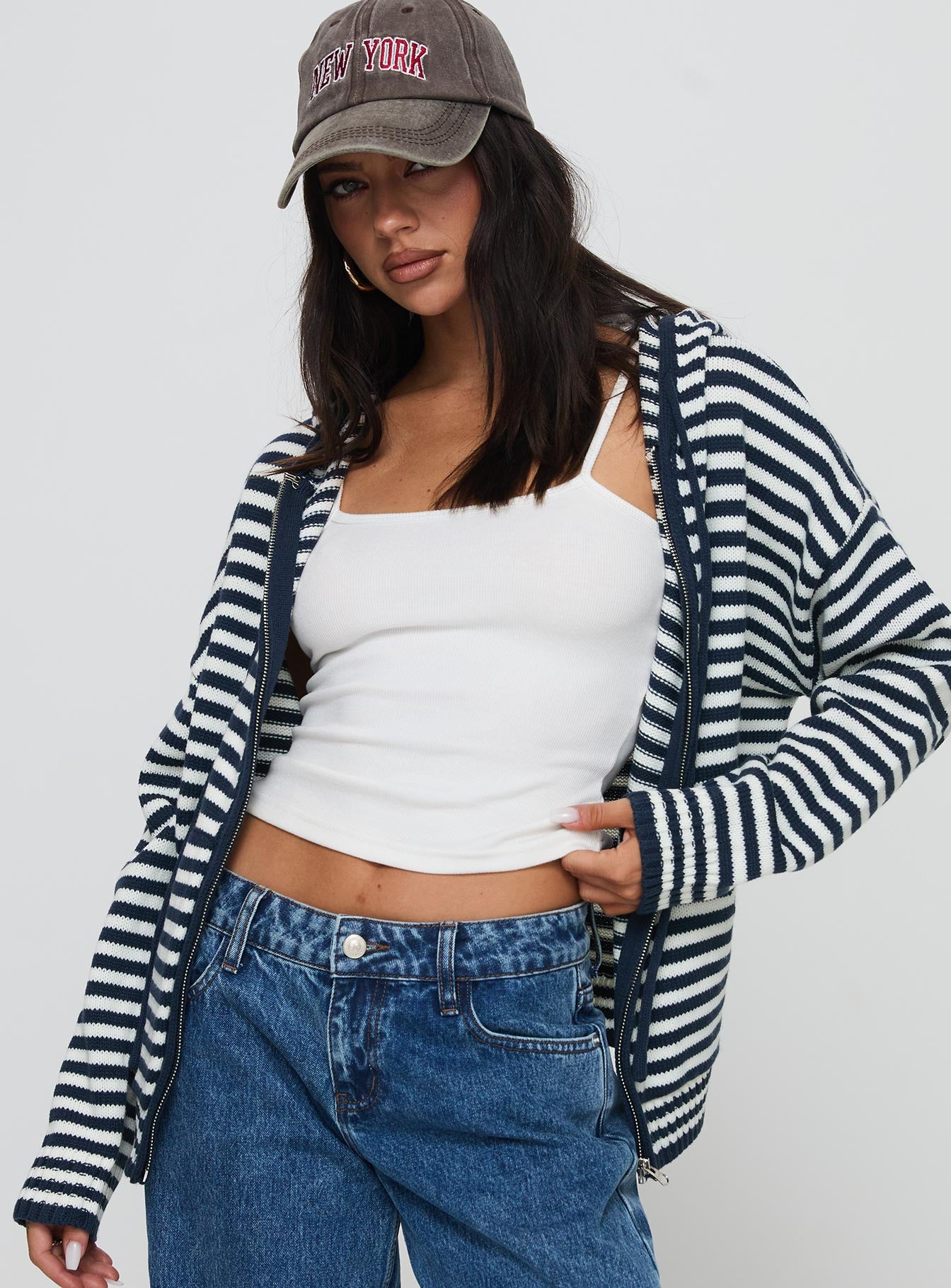 Brienna Zip Jacket Navy-Vipp Girl