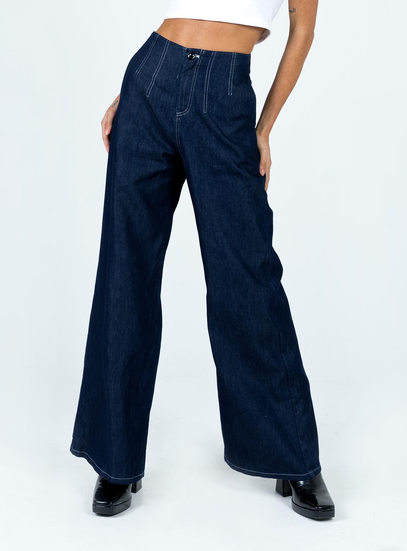 Misty Wide Leg Jeans Denim-Vipp Girl