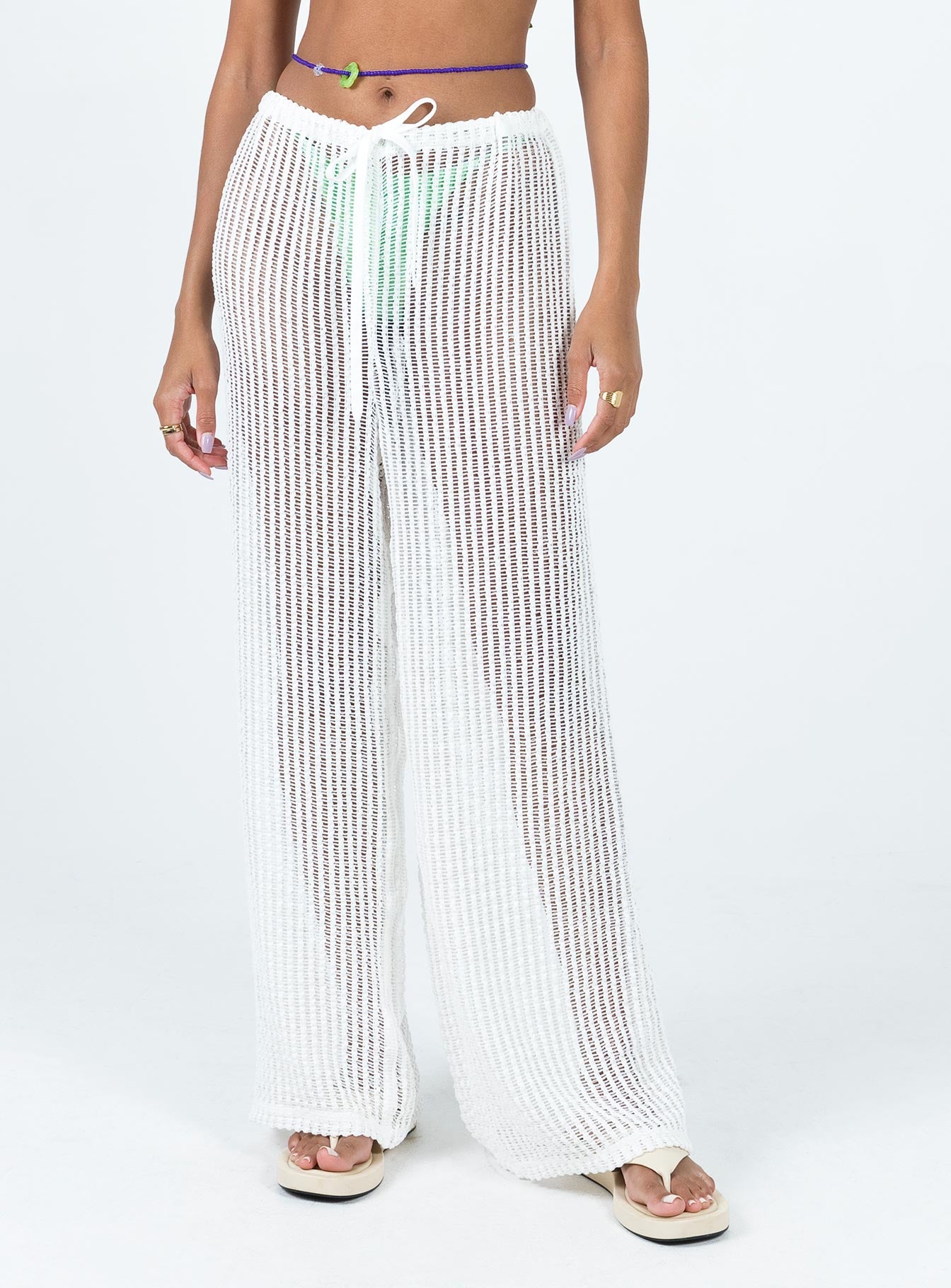 Darcie Knit Pants White-Vipp Girl