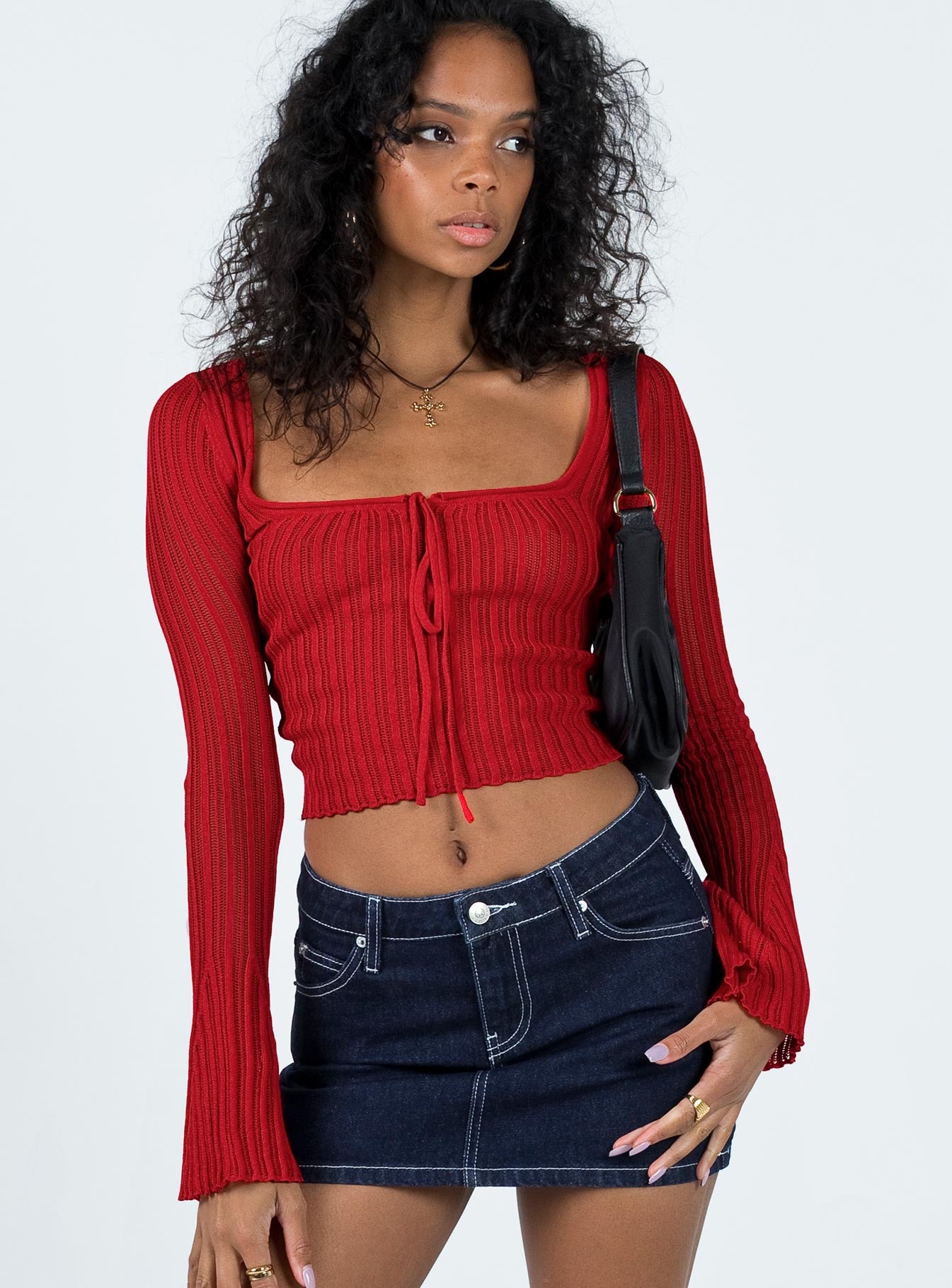 Mellow Long Sleeve Top Red-Vipp Girl