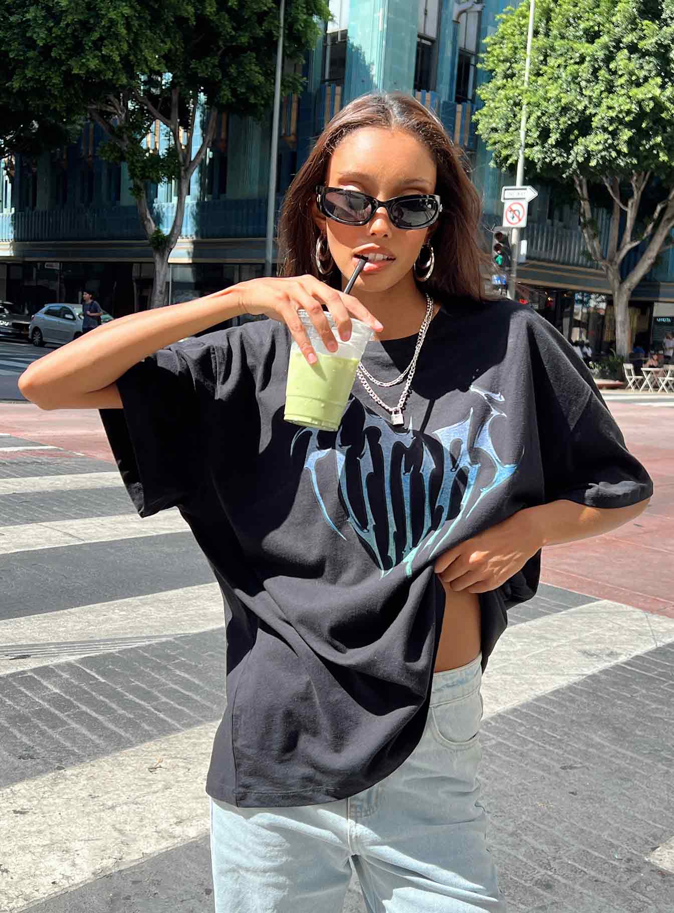 Future Oversize Tee Black-Vipp Girl