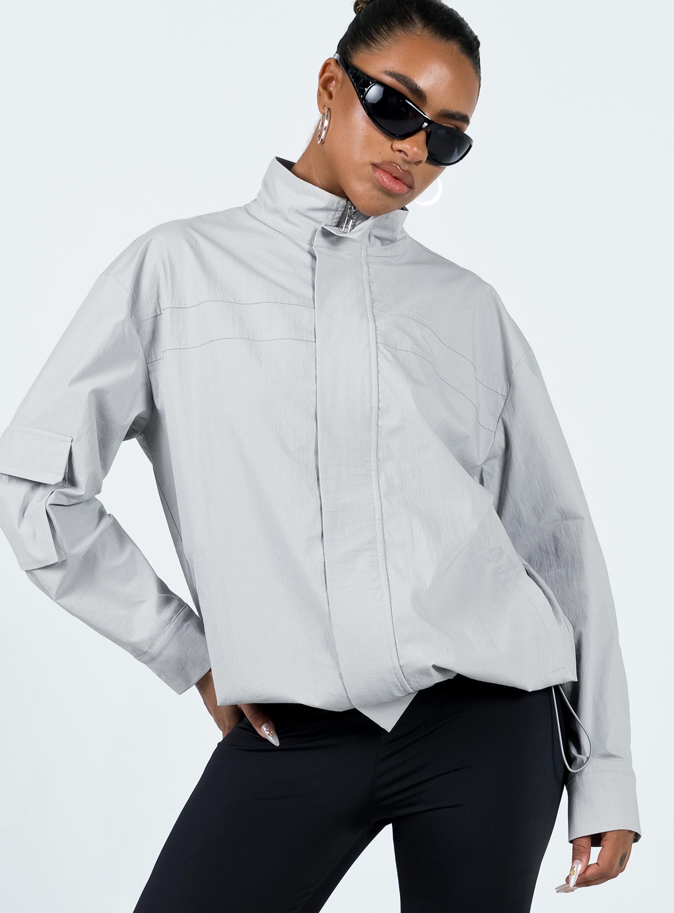 Russell Zip Up Jacket Grey-Vipp Girl