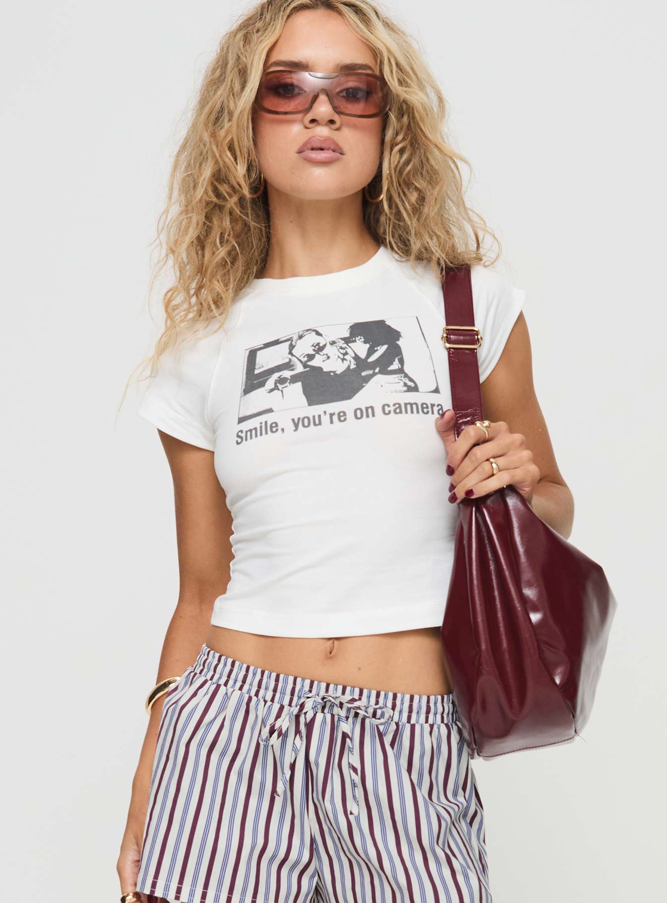 Lights Camera Tee White-Vipp Girl