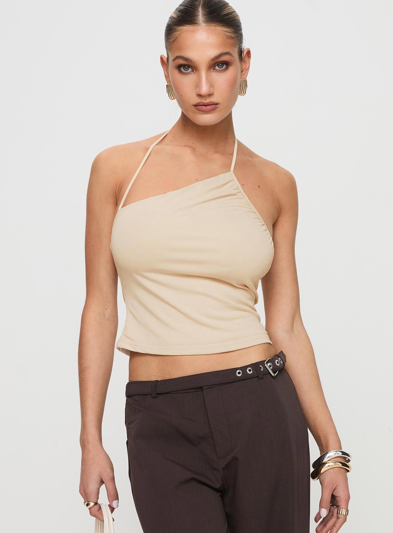 Catalyst Asymmetrical Top Cream-Vipp Girl