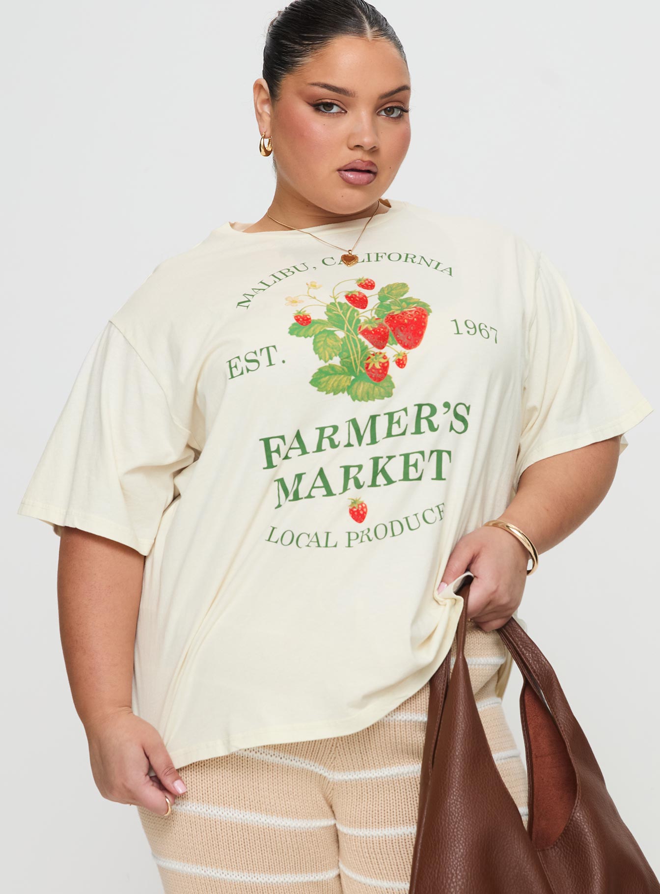 Local Produce Tee Cream Curve-Vipp Girl