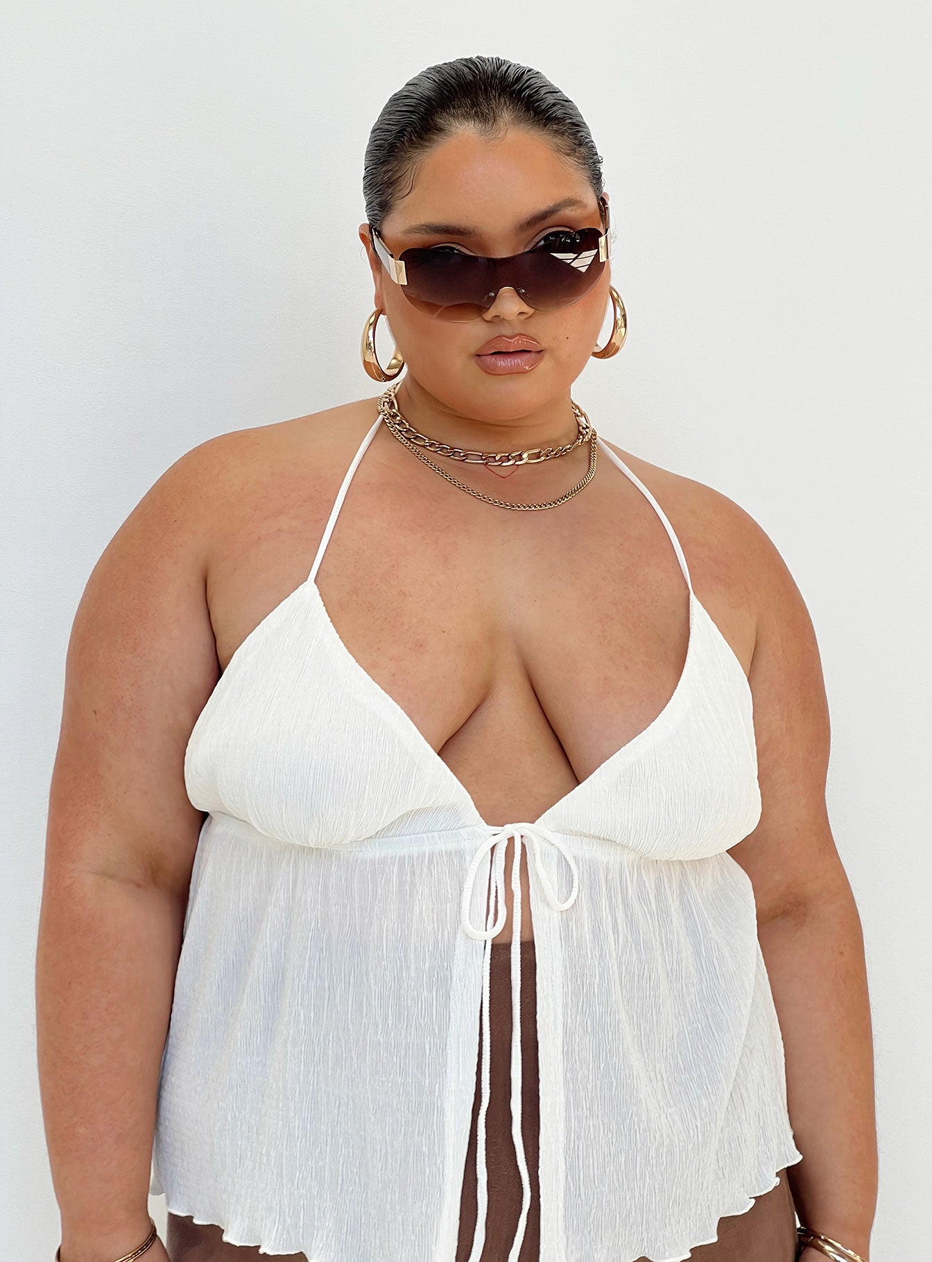 Chantria Top White Curve-Vipp Girl