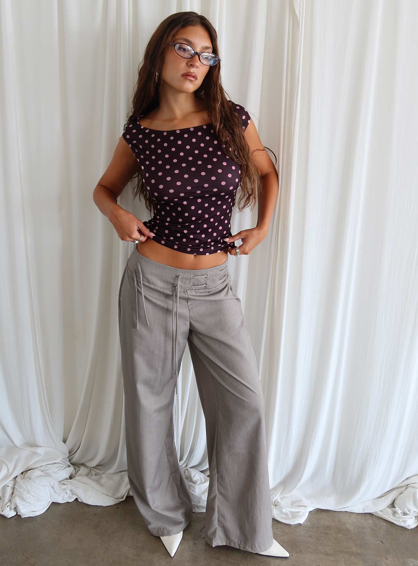 Just Have Fun Wide Leg Pant Grey-Vipp Girl