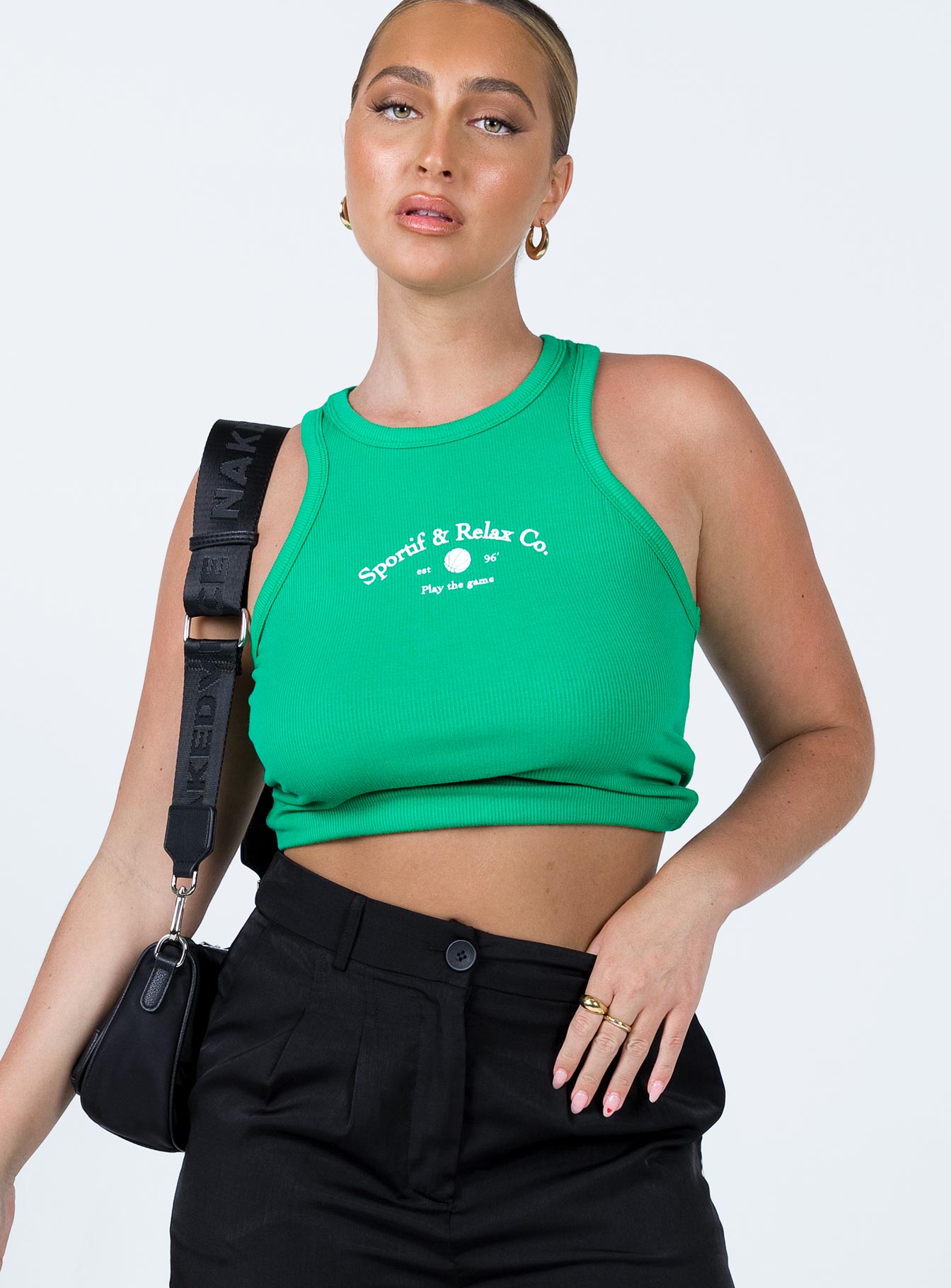 Play The Game Tank Top Green-Vipp Girl